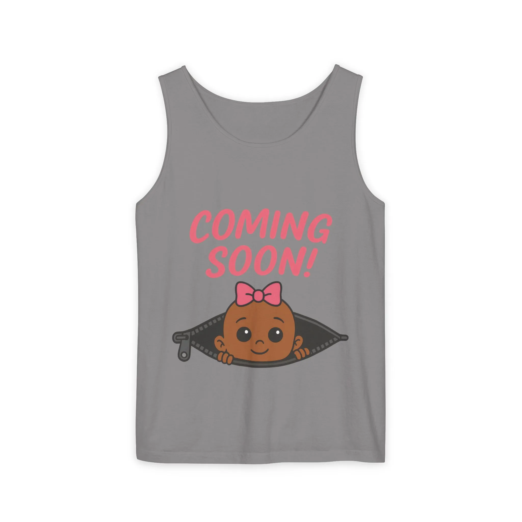 Coming Soon Maternity Tank Top, Cute Baby Girl Pregnancy Announcement Shirt, Expecting Mom Gift, Gender Reveal Tank, Baby Shower Gift - Image 19