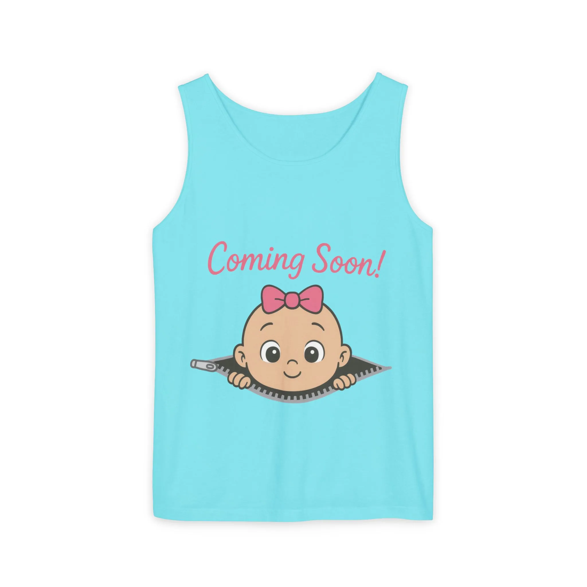 Coming Soon Maternity Tank Top, Cute Baby Girl Pregnancy Announcement Shirt, Expecting Mom Gift, Gender Reveal Tee, Baby Shower Gift - Image 25