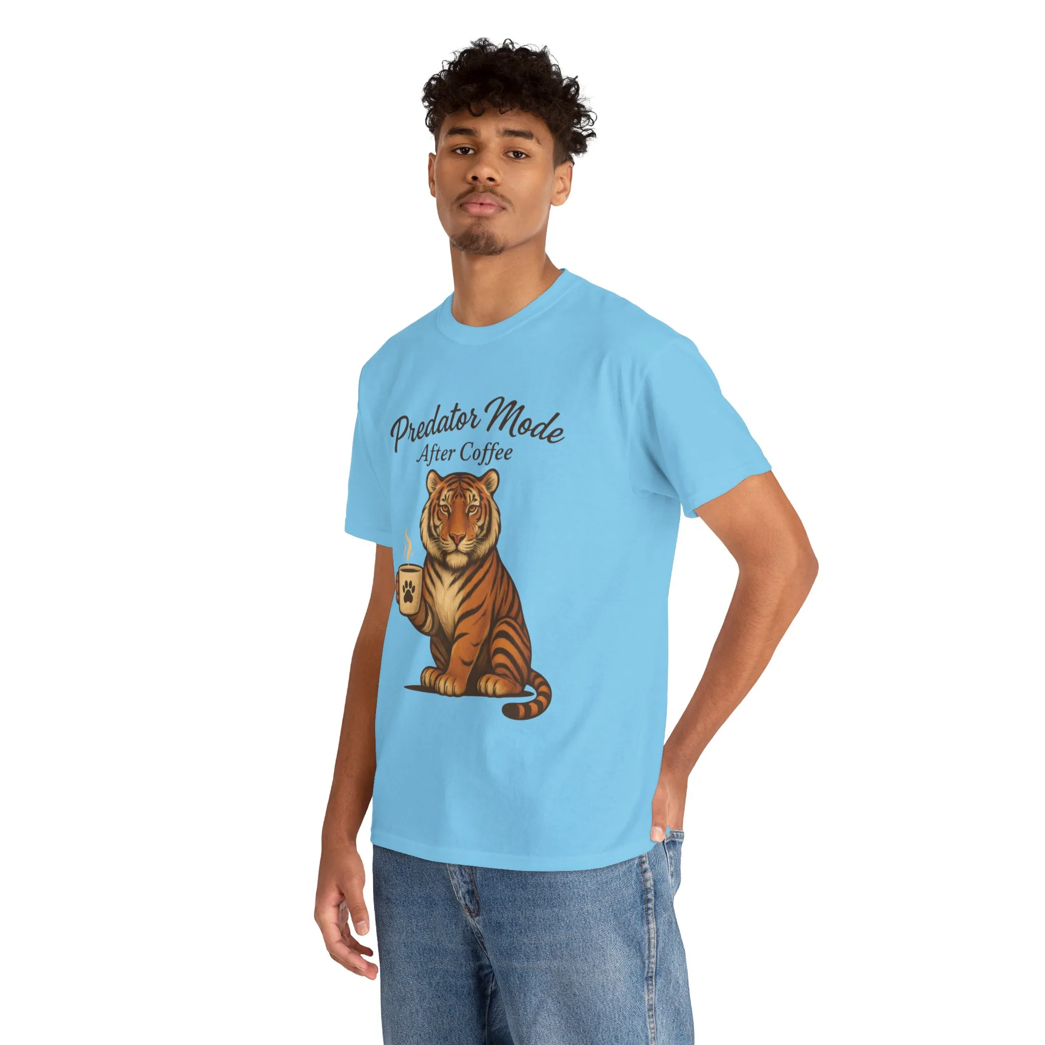 Predator Mode After Coffee Tiger Shirt, Funny Coffee Lover Tee, Mens Caffeine Graphic Tee, Morning Motivation Tiger Shirt,Coffee Addict Gift - Image 18