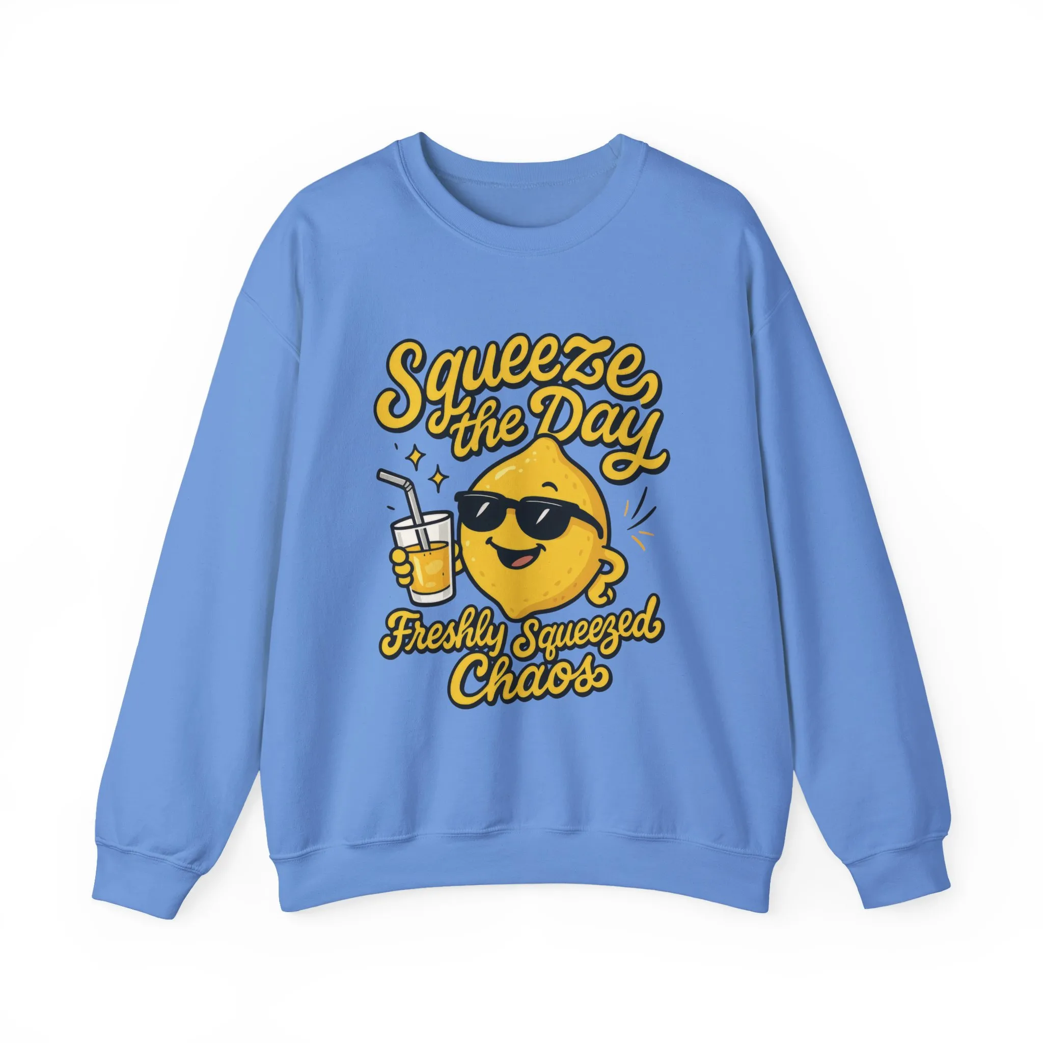 Funny Lemon Womens Sweatshirt - Squeeze The Day Freshly Squeezed Chaos Cozy Pullover - Citrus Positive Crewneck Sweatshirt, Cheerful Fashion - Image 19