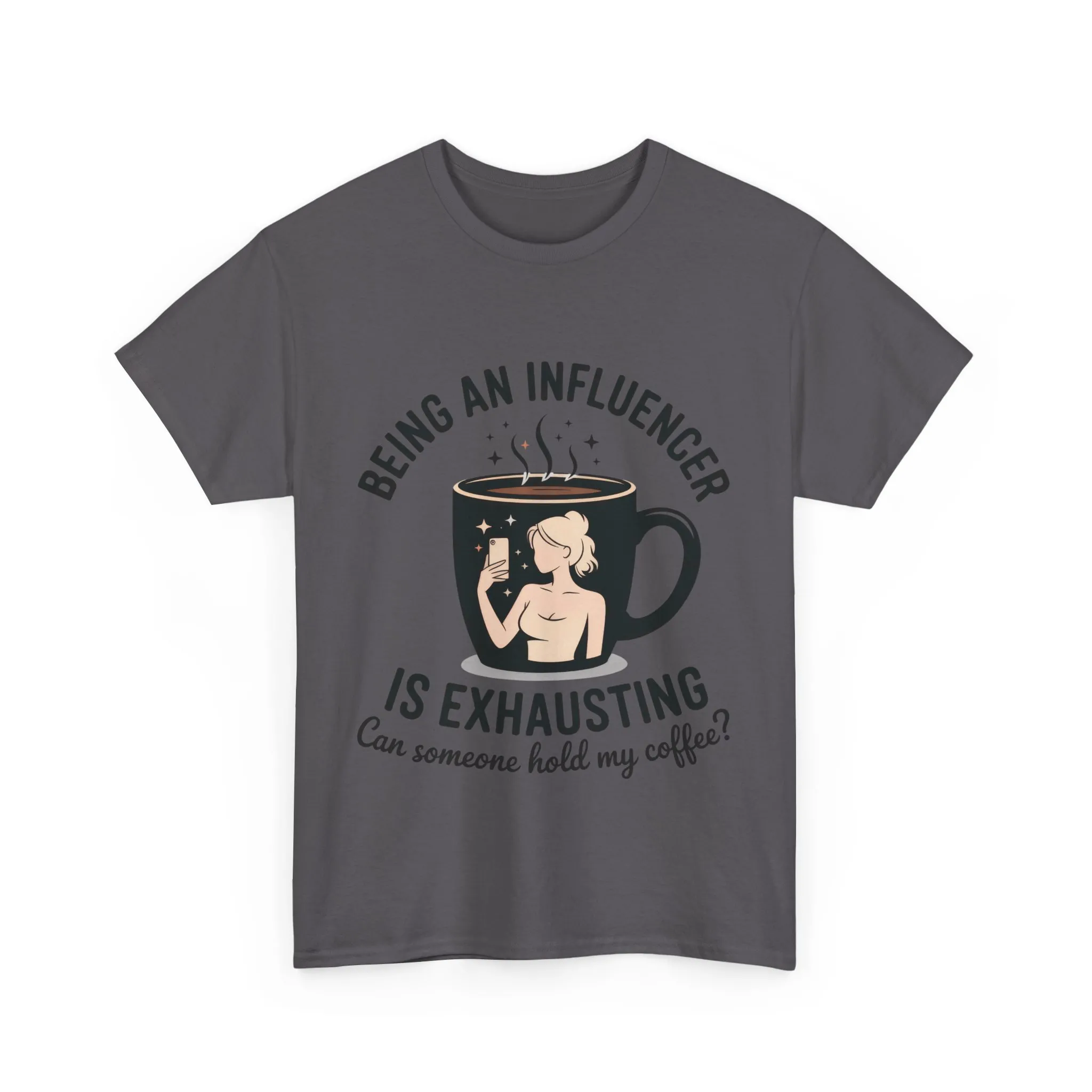 Social Media Humor Tee, Funny Influencers Womens T-Shirt, Content Creators, instagram girl top, tiktok fashion, Perfect for Coffee Lovers - Image 16