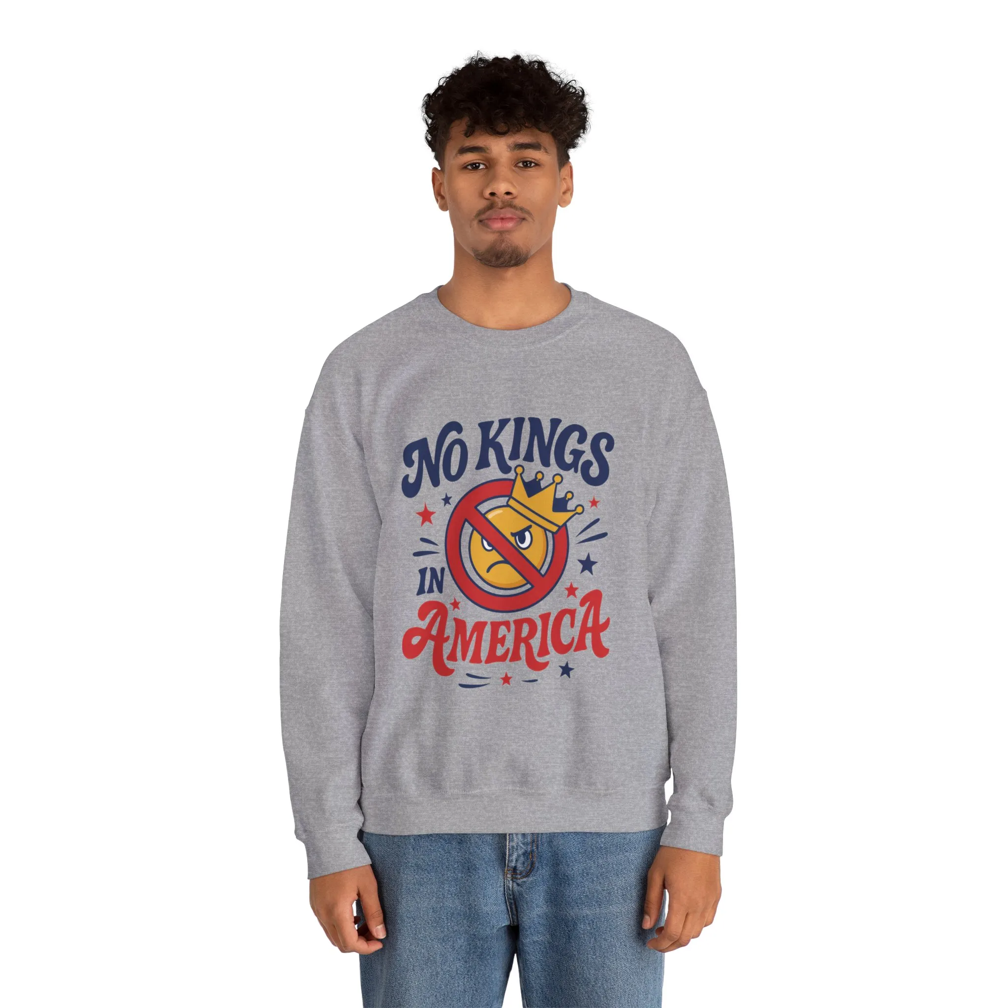 No Kings in America Sweatshirt - Funny Patriotic Anti Monarchy Pullover - USA Independence Sweater, Political Apparel, Gift for Activists - Image 11