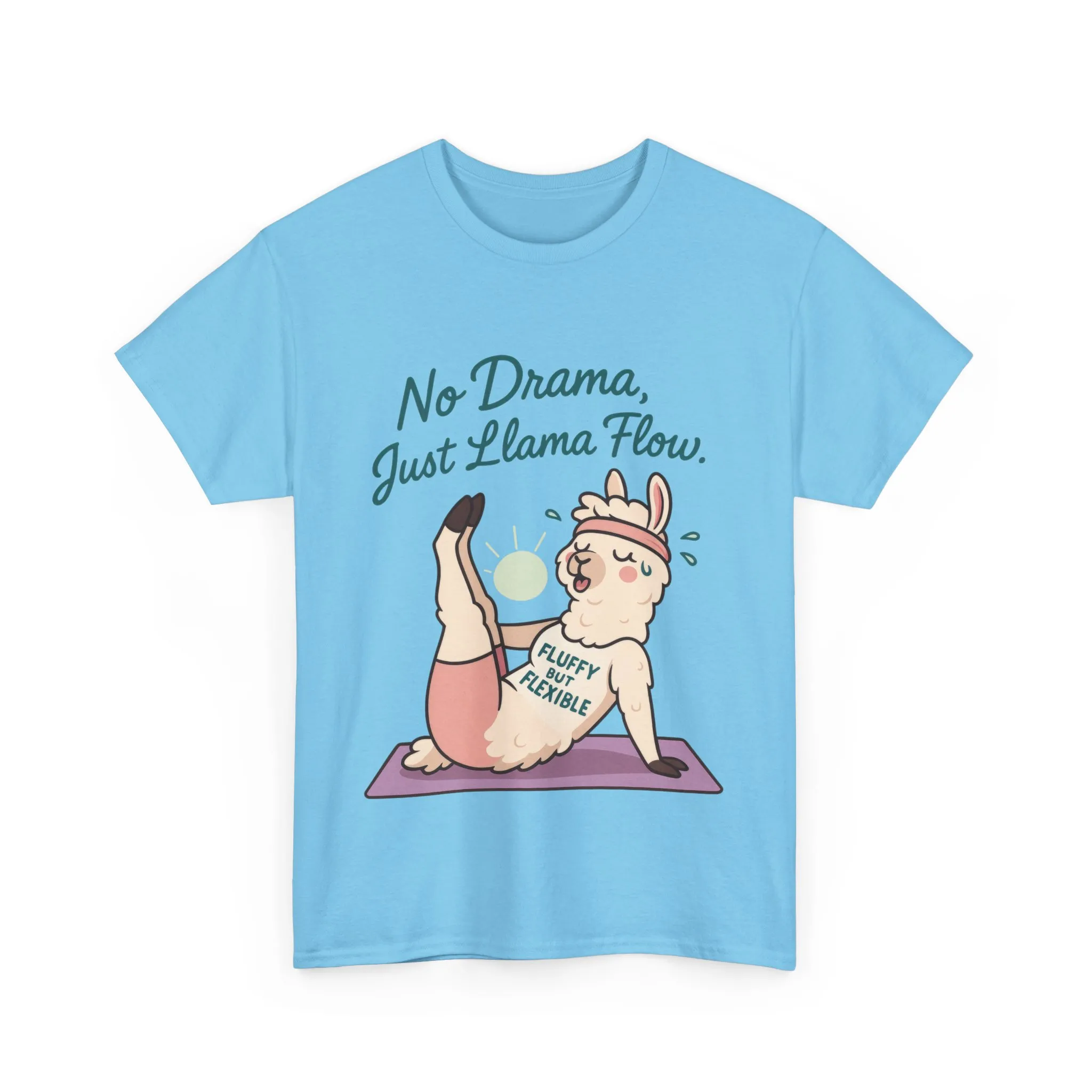 No Drama Llama Yoga Tee, Funny Yoga Llama T-Shirt for Women, Gift for Yoga Lovers, Fun Yoga T-Shirt for Animal Lovers, Humor Shirt - Image 16
