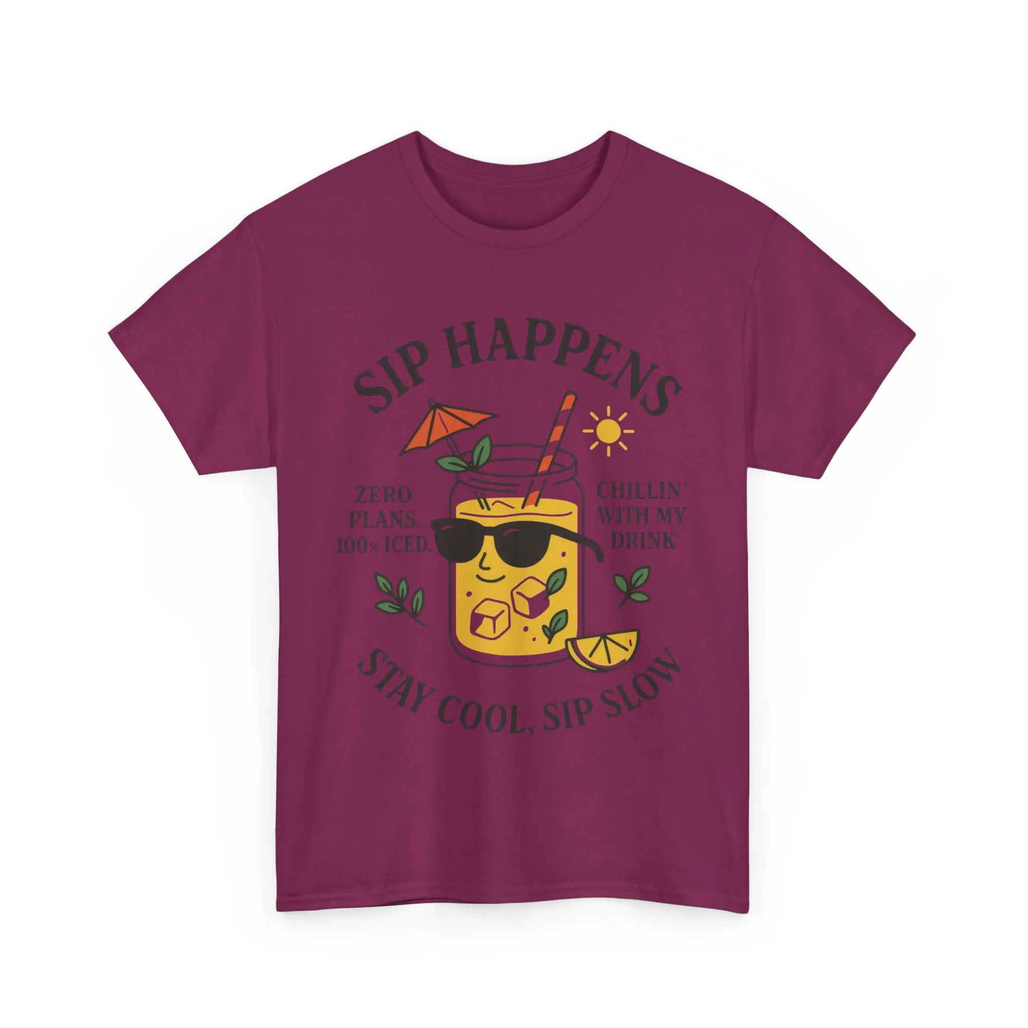 Sip Happens Womens T-Shirt, Funny Summer Drink Graphic Tee, Stay Cool Sip Slow Lemonade Shirt, , Beach Wear, BBQ Parties, Chill Summer Vibes - Image 31