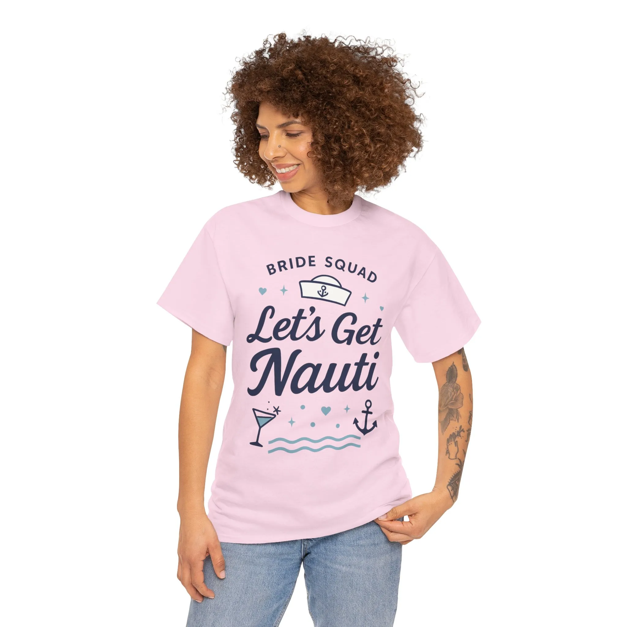 Lets Get Nauti Shirt, Nautical Bachelorette Party Tee, Bride Squad Gift, Bridesmaid Hen Party Top, Fun Nautical Wedding Shirt - Image 23