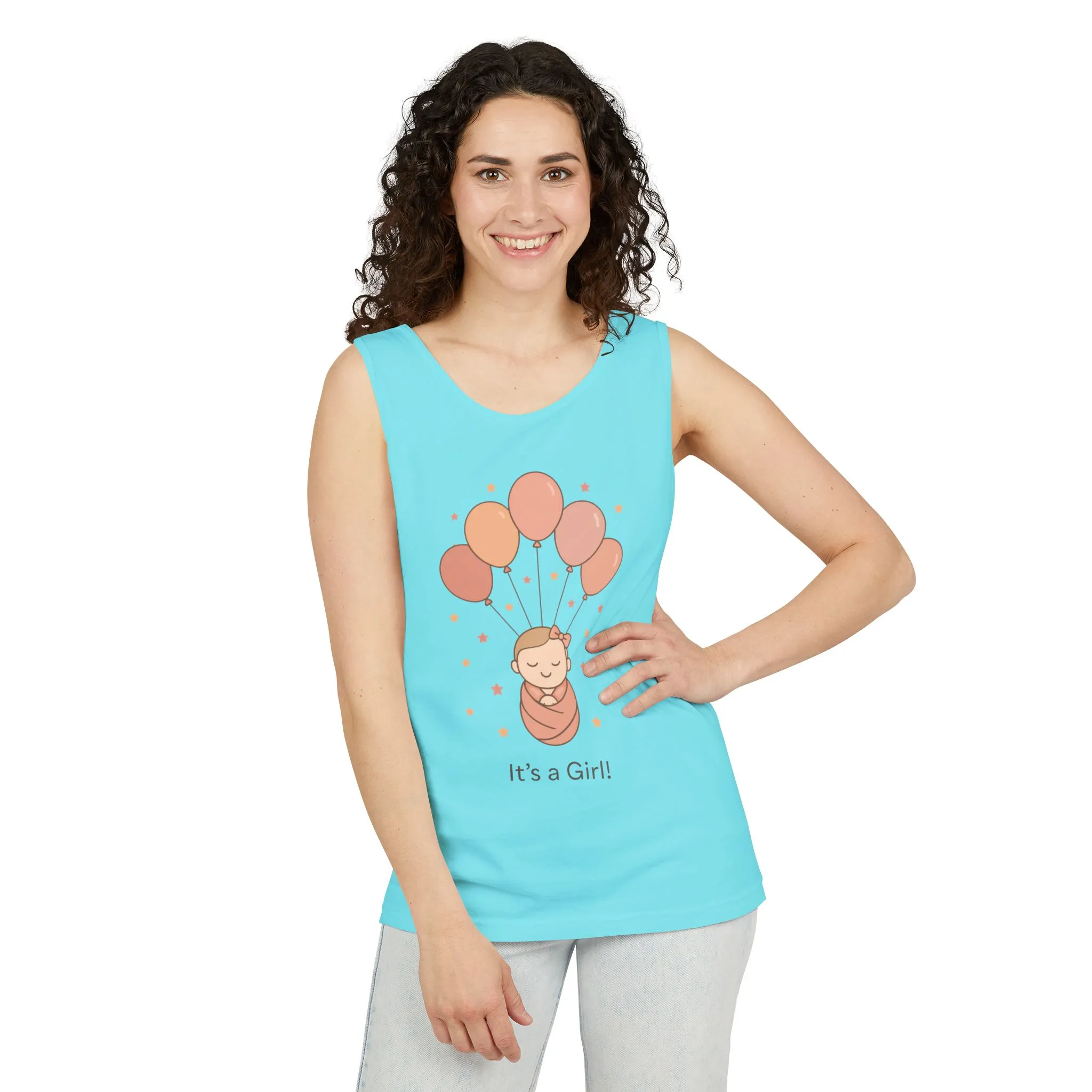 It's a Girl! Baby Shower Tank Top, Baby Girl Pregnancy Announcement Shirt, Gender Reveal Mom To Be Gift, Expecting Baby Shower Top - Image 30