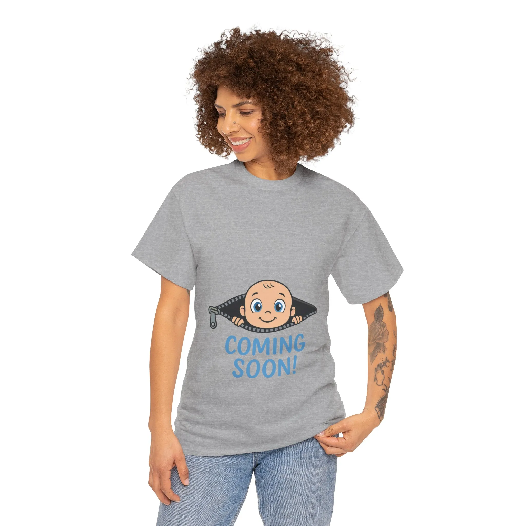 Coming Soon Maternity T-Shirt, Cute Baby Boy Pregnancy Announcement Shirt, Funny Expecting Mom Gift, Gender Reveal Tee, Baby Shower Top - Image 11