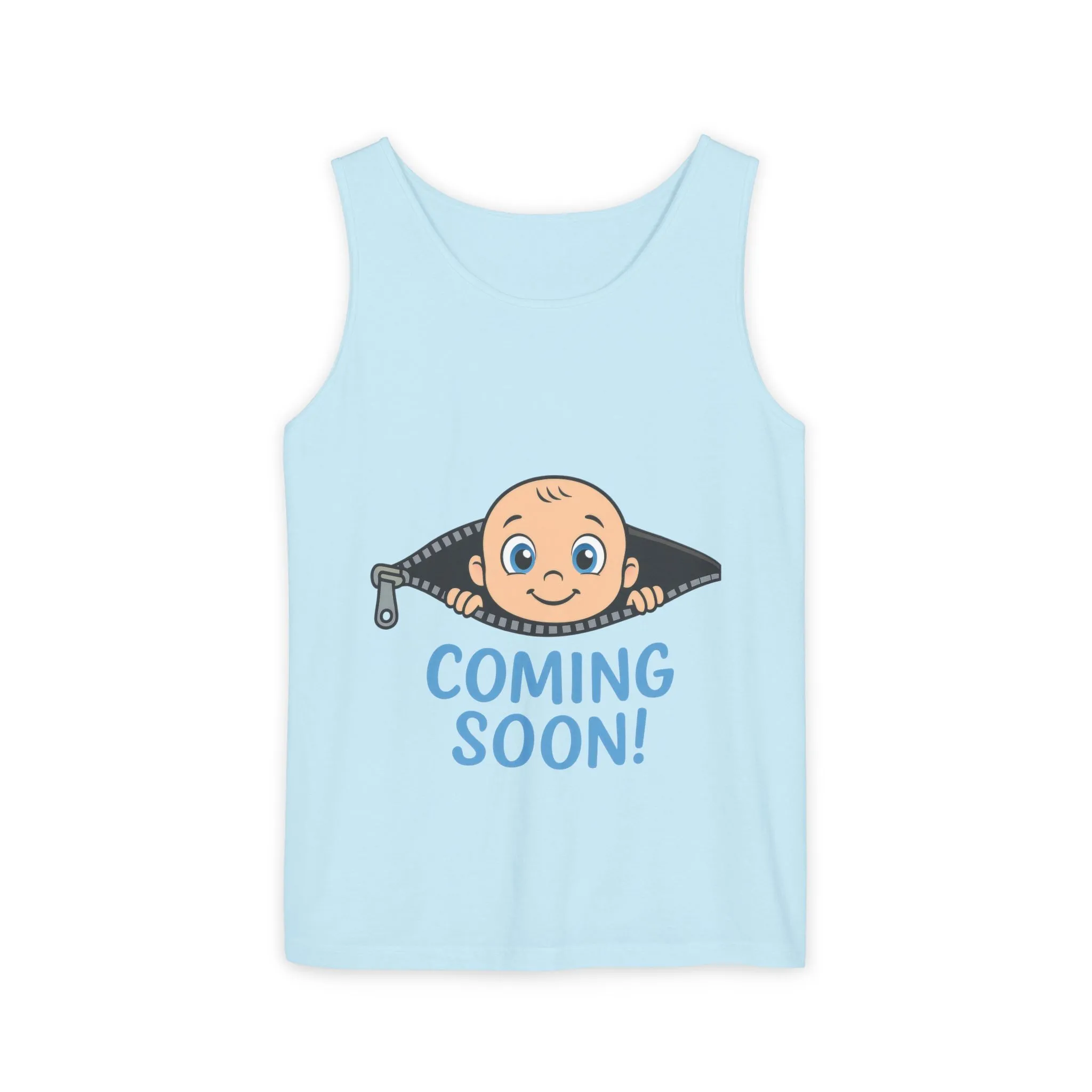 Coming Soon Maternity Tank Top, Cute Baby Boy Pregnancy Announcement Tee, Funny Expecting Mom Gift, Gender Reveal Tee, Baby Shower Top - Image 9