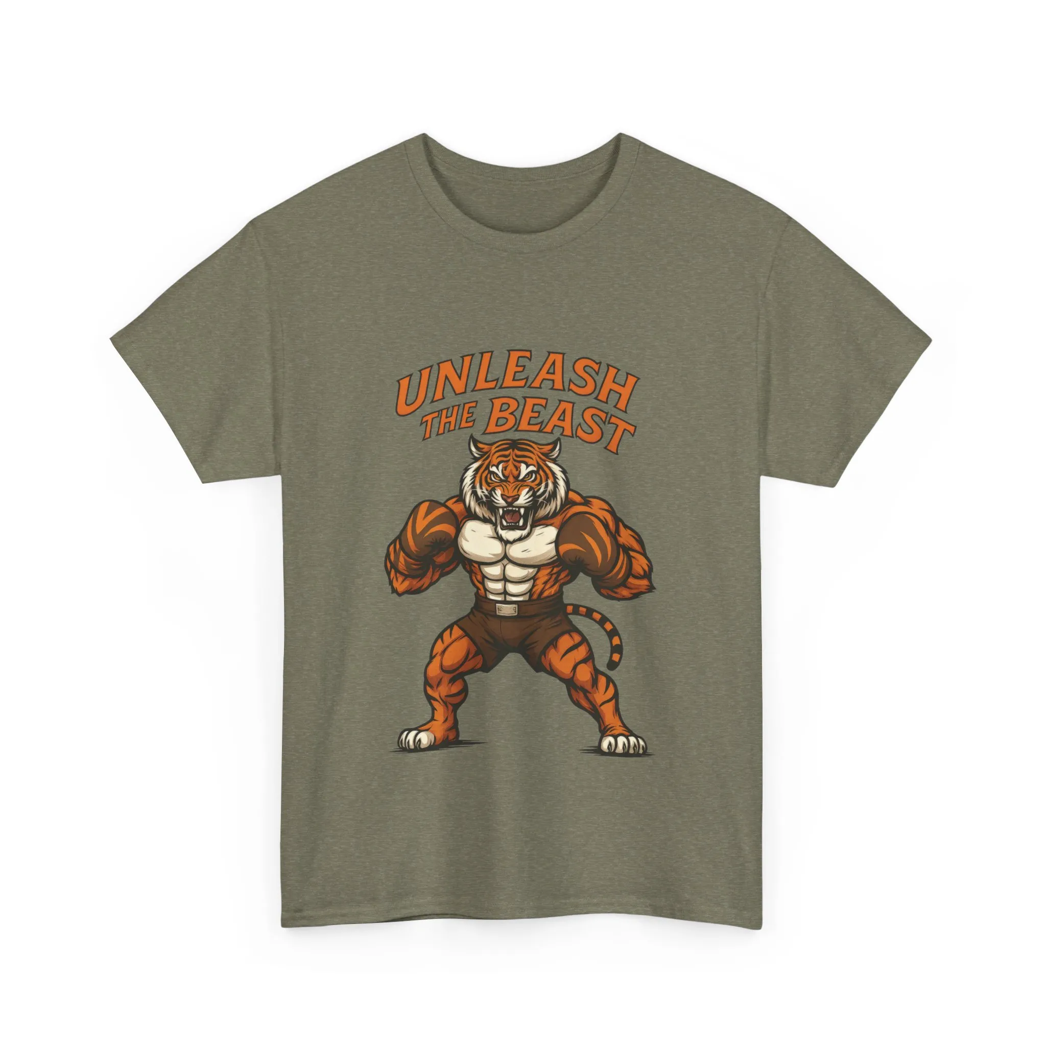 Unleash The Beast Tiger Gym Shirt, Mens Workout T-Shirt, Bodybuilding Motivation Tee, Fitness Muscle Tiger Graphic, Strong Beast Gym Top - Image 10