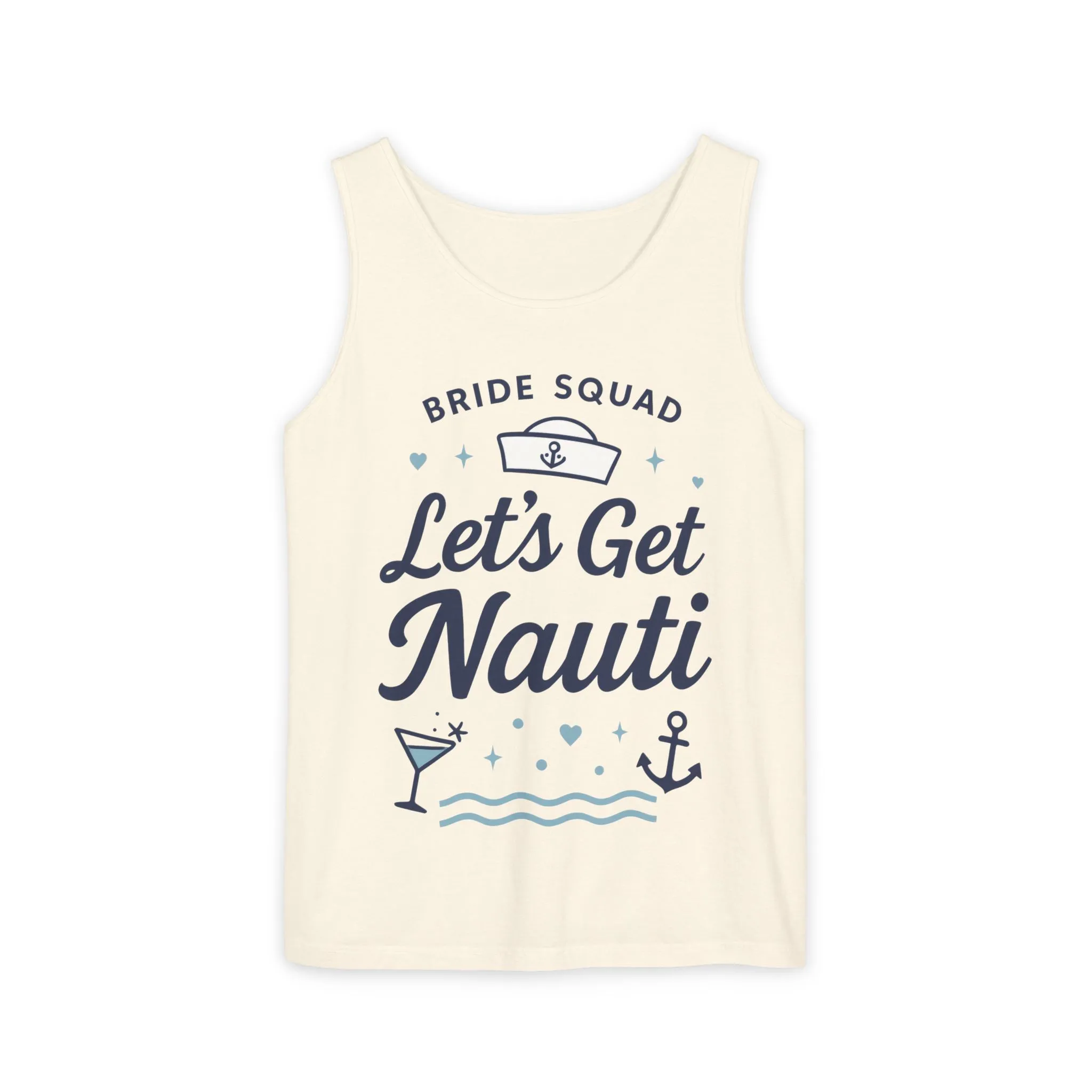 Lets Get Nauti Tank Top, Nautical Bachelorette Party Tee, Bride Squad Gift, Bridesmaid Hen Party Top, Fun Nautical Wedding Shirt - Image 3