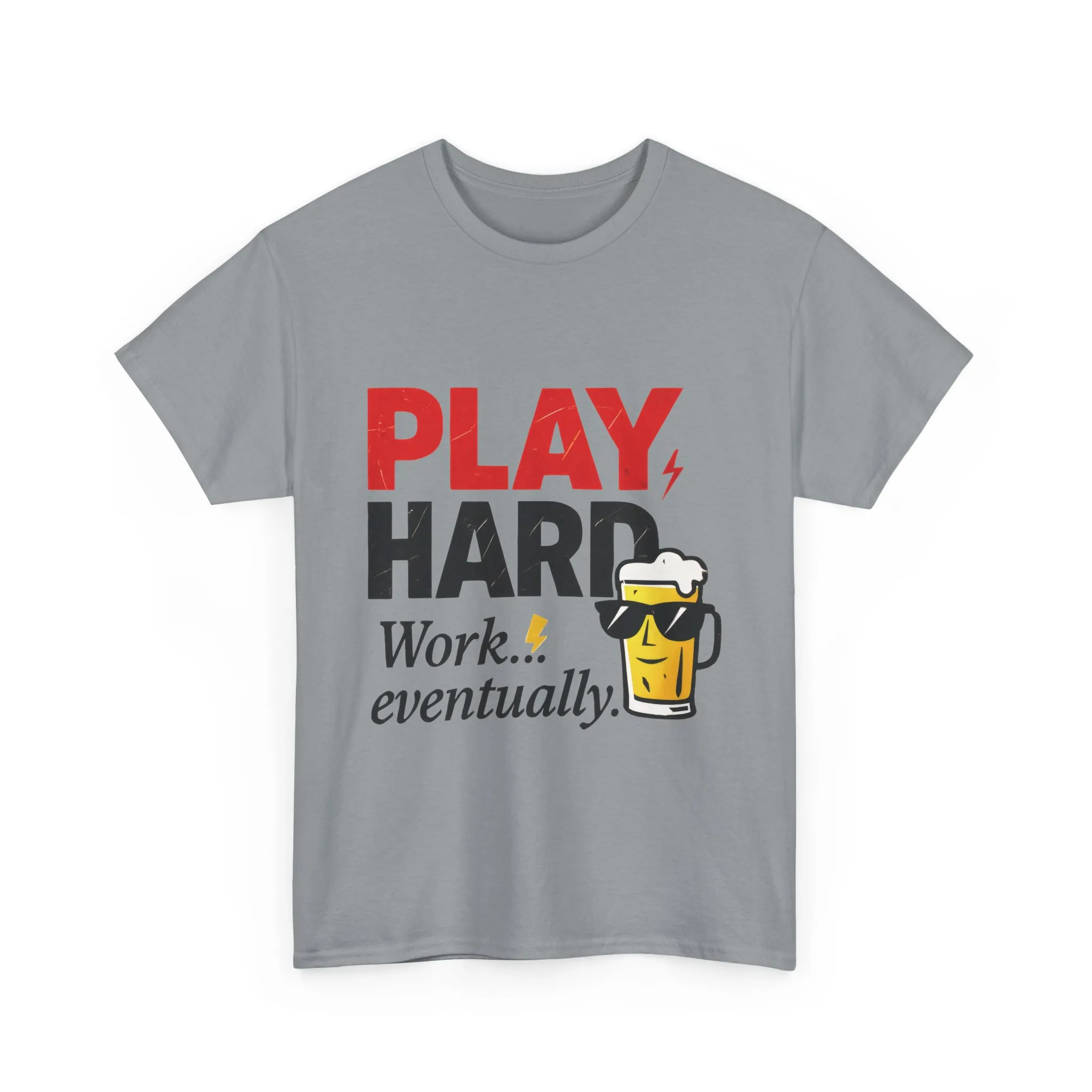 Play Hard Mens Heavy Cotton Tee, Perfect for Beer Lovers, Casual Hangouts, Parties, Gifts, and Relaxed Days - Image 34