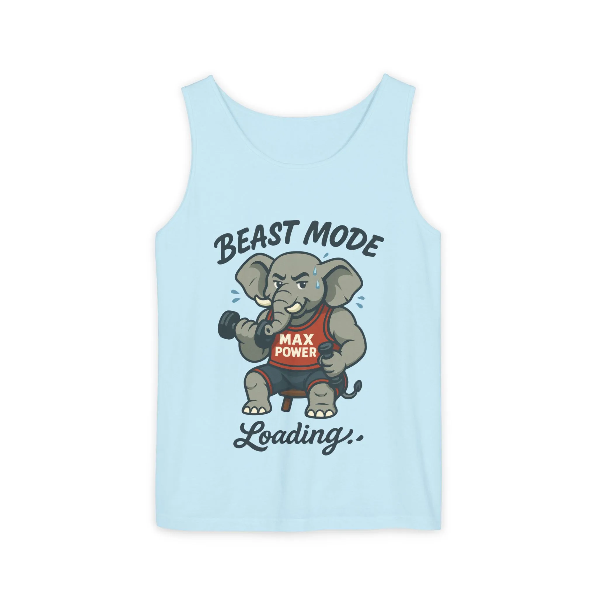 Beast Mode Elephant Gym Tank Top, Funny Workout Muscle Tank, Max Power Fitness Tank, Beast Mode Loading Mens Gym Top, Fitness Apparel - Image 15