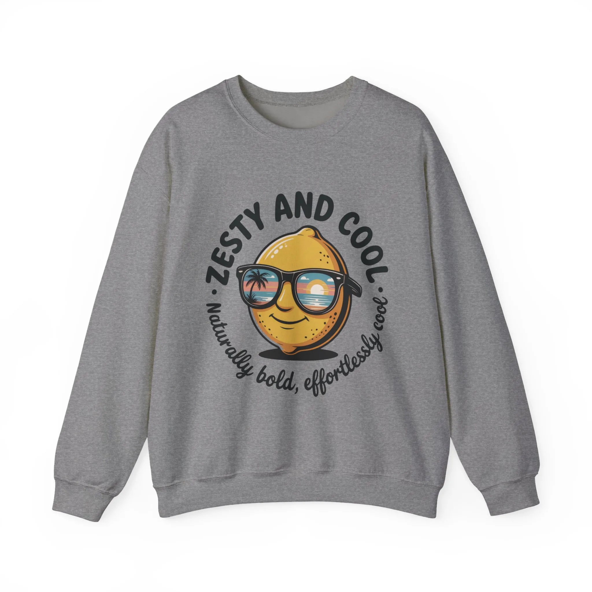 Zesty and Cool Crewneck Sweatshirt, Womens Lemon Sweatshirt for Casual Wear, Trendy Gift, Summer Vibes, Comfortable Apparel - Image 13