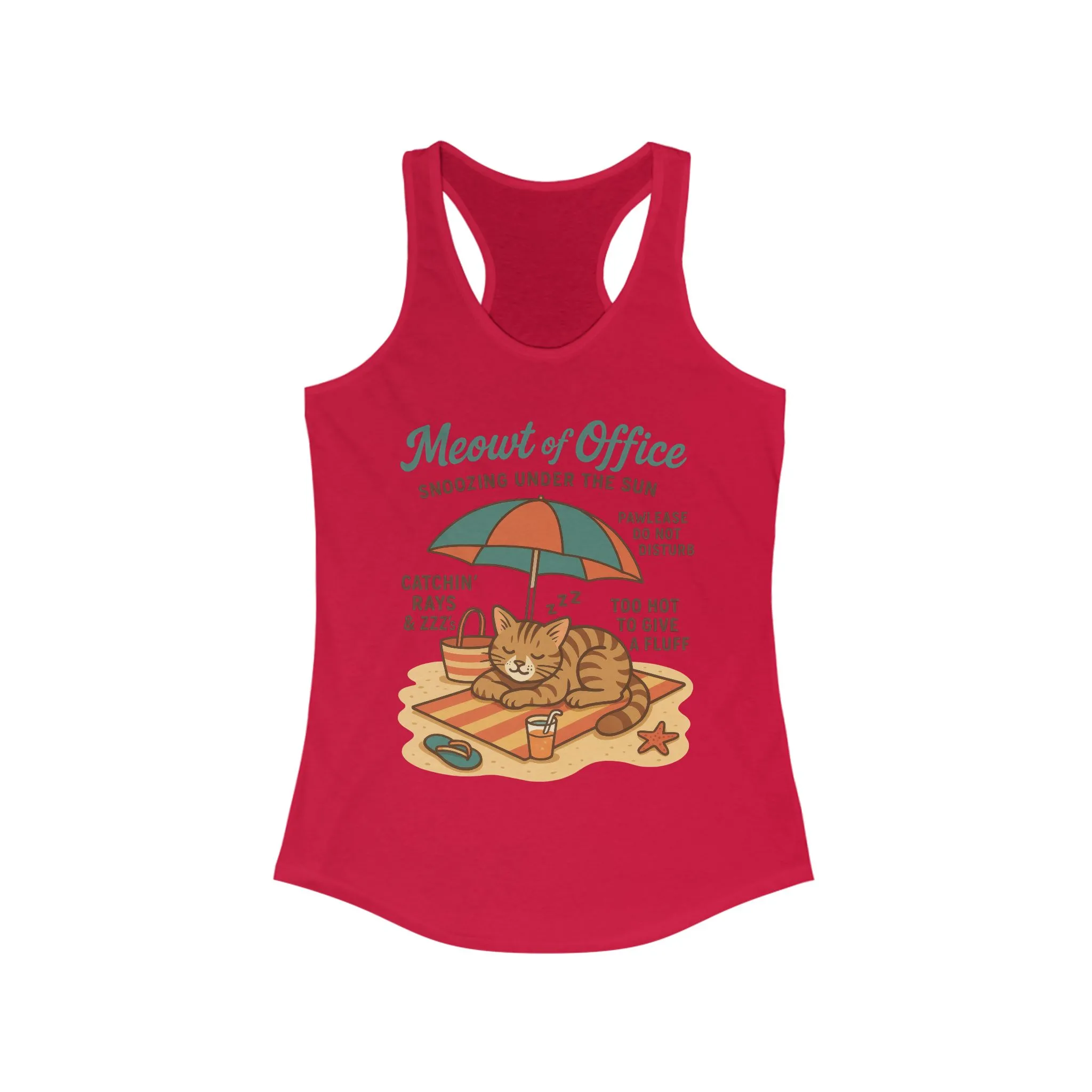 Cat Shirt, Beach Cat Womens Tank Top, Funny Summer Vacation Tee, Lazy Cat Humor Gift, Cat Lover Tank, Fun Summer Wear, Gift for Cat Moms - Image 13