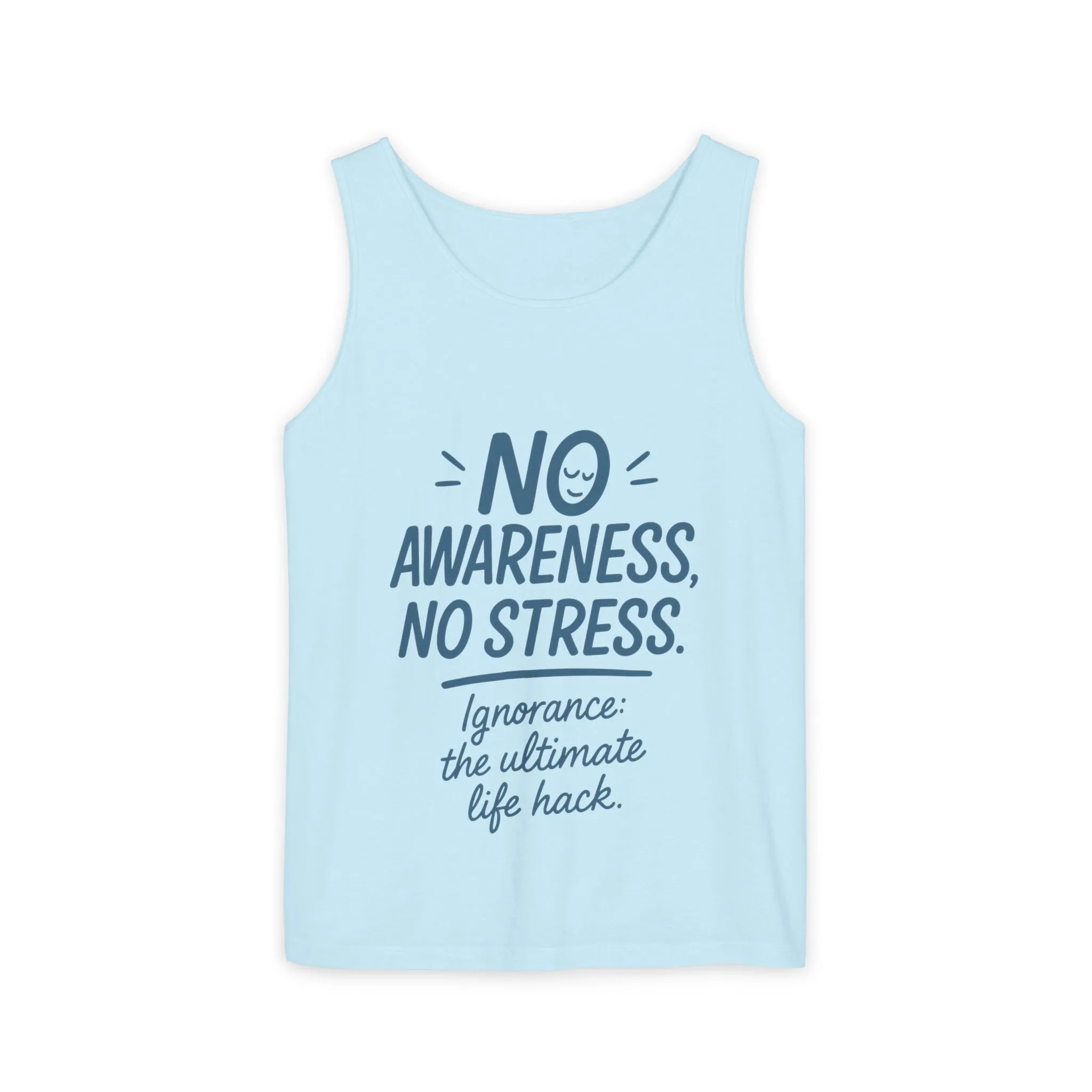 Womens No Awareness Racerback Tank Top, Funny No Stress Quote, Ignorance Life Hack, Workout Sleeveless Shirt, Motivational Shirt, Yoga - Image 13