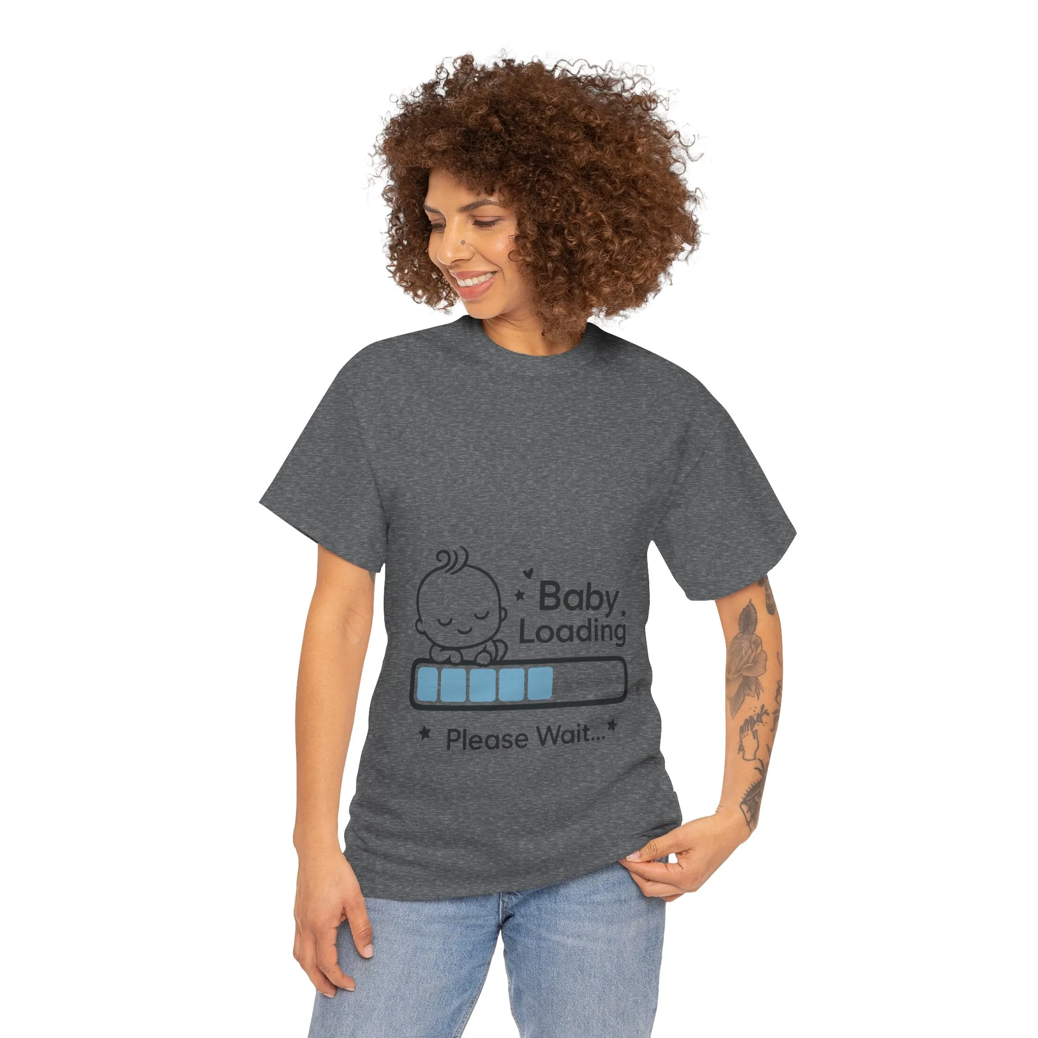 Baby Loading Maternity T-Shirt, Funny Pregnancy Announcement Tee, Mom To Be Gift, Expecting Baby Tee, Pregnancy Reveal Top, Baby Shower Gift - Image 14