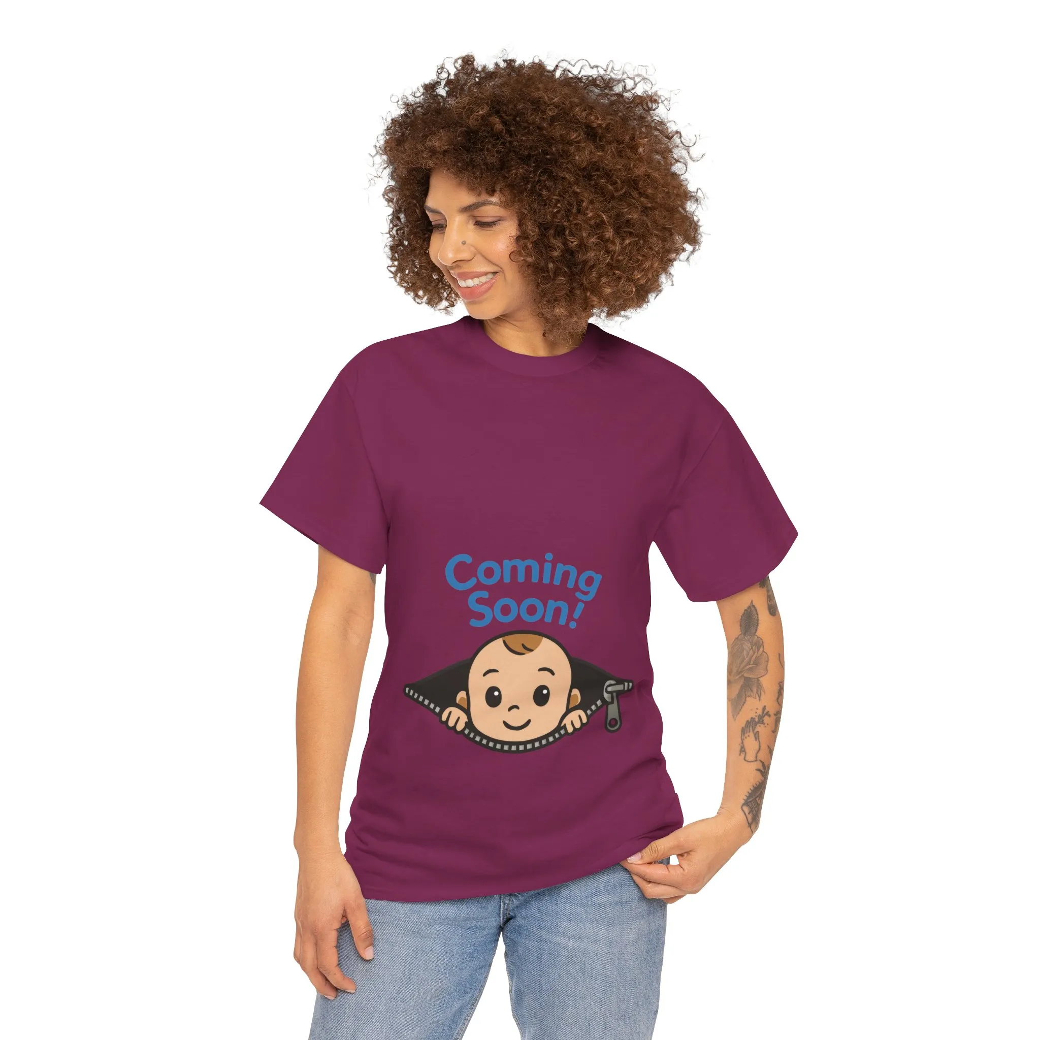 Coming Soon Maternity Tee, Cute Baby Boy Pregnancy Announcement Tee, Funny Expecting Mom Gift, Gender Reveal Tee, Baby Shower Top - Image 26