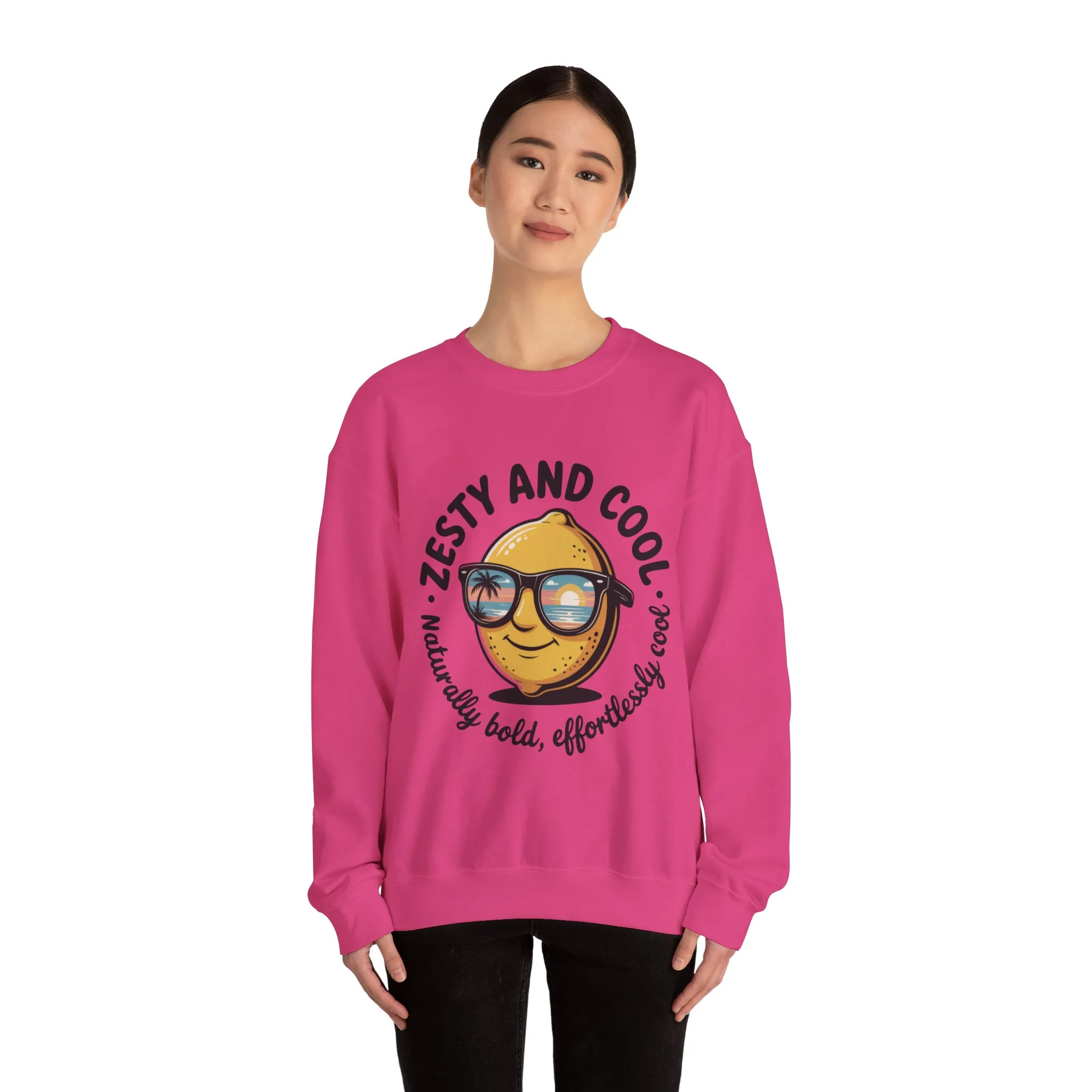 Zesty and Cool Crewneck Sweatshirt, Womens Lemon Sweatshirt for Casual Wear, Trendy Gift, Summer Vibes, Comfortable Apparel - Image 23