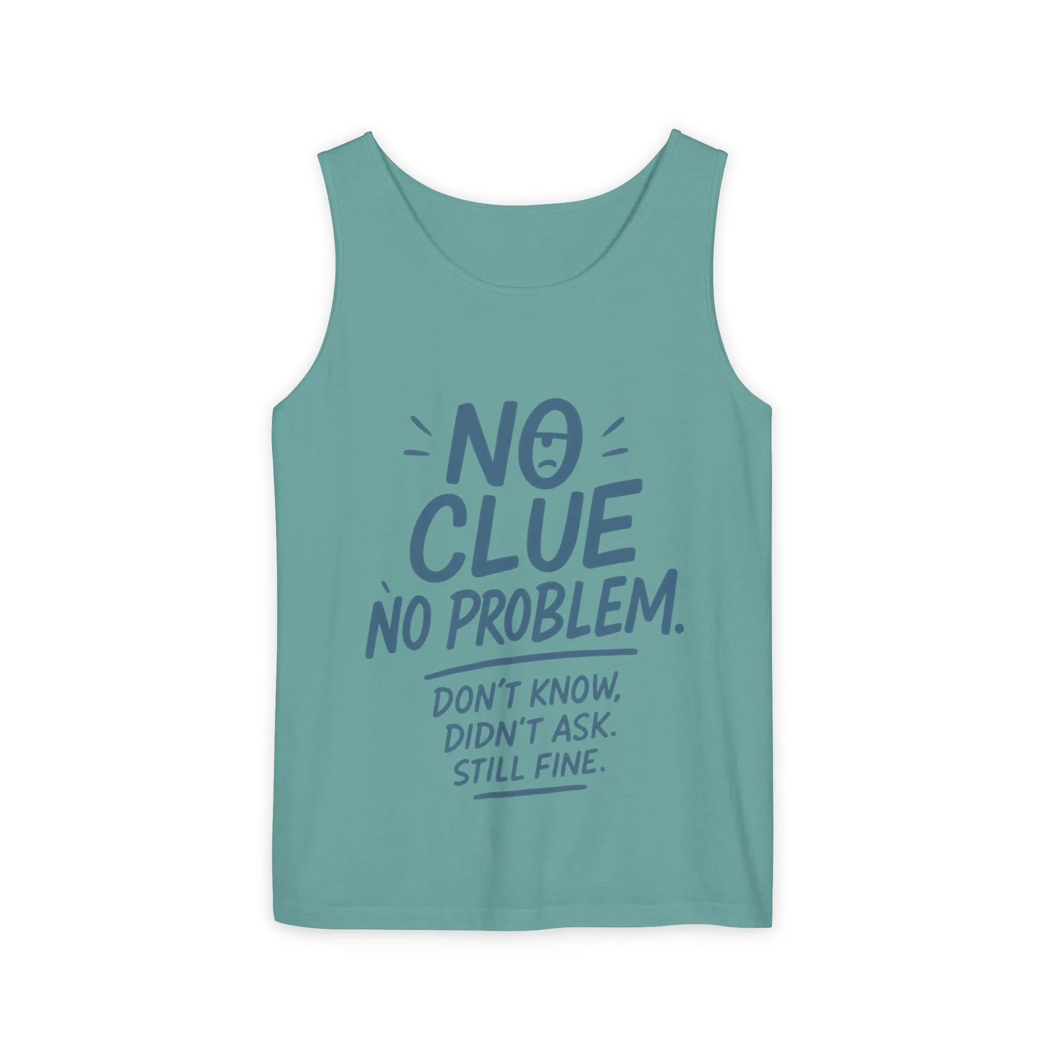 Funny No Clue Mens Tank Top, No Problem Quote, Dont Know Didnt Ask Slogan Tee, Workout Sleeveless Gym Shirt, Relaxed Fit Gift for Him - Image 16