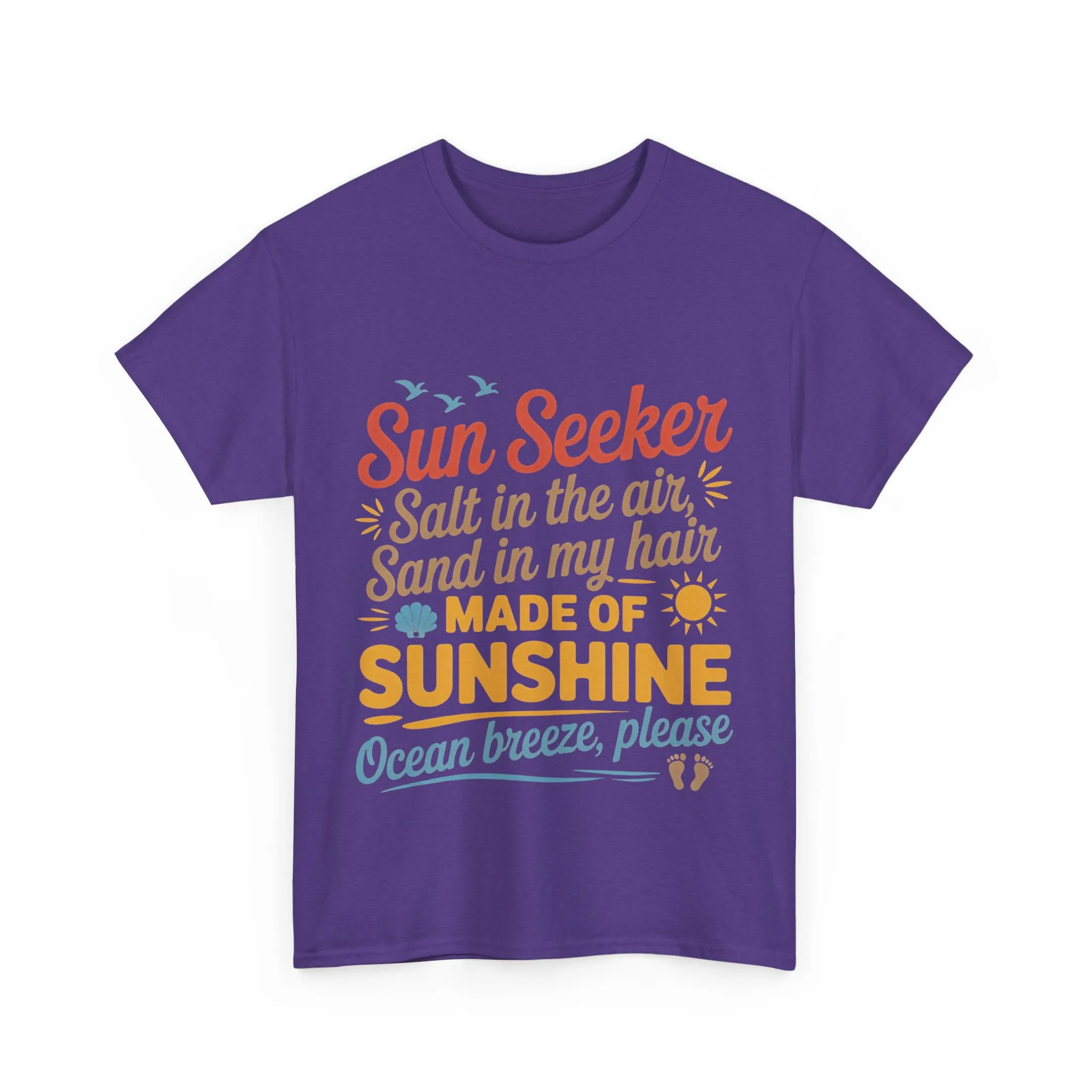Sun Seeker Summer Quote Shirt, Made of Sunshine Beach Vibes Tee, Ocean Breeze Please Shirt for Women, Salt in the Air Sand in My Hair Top - Image 22