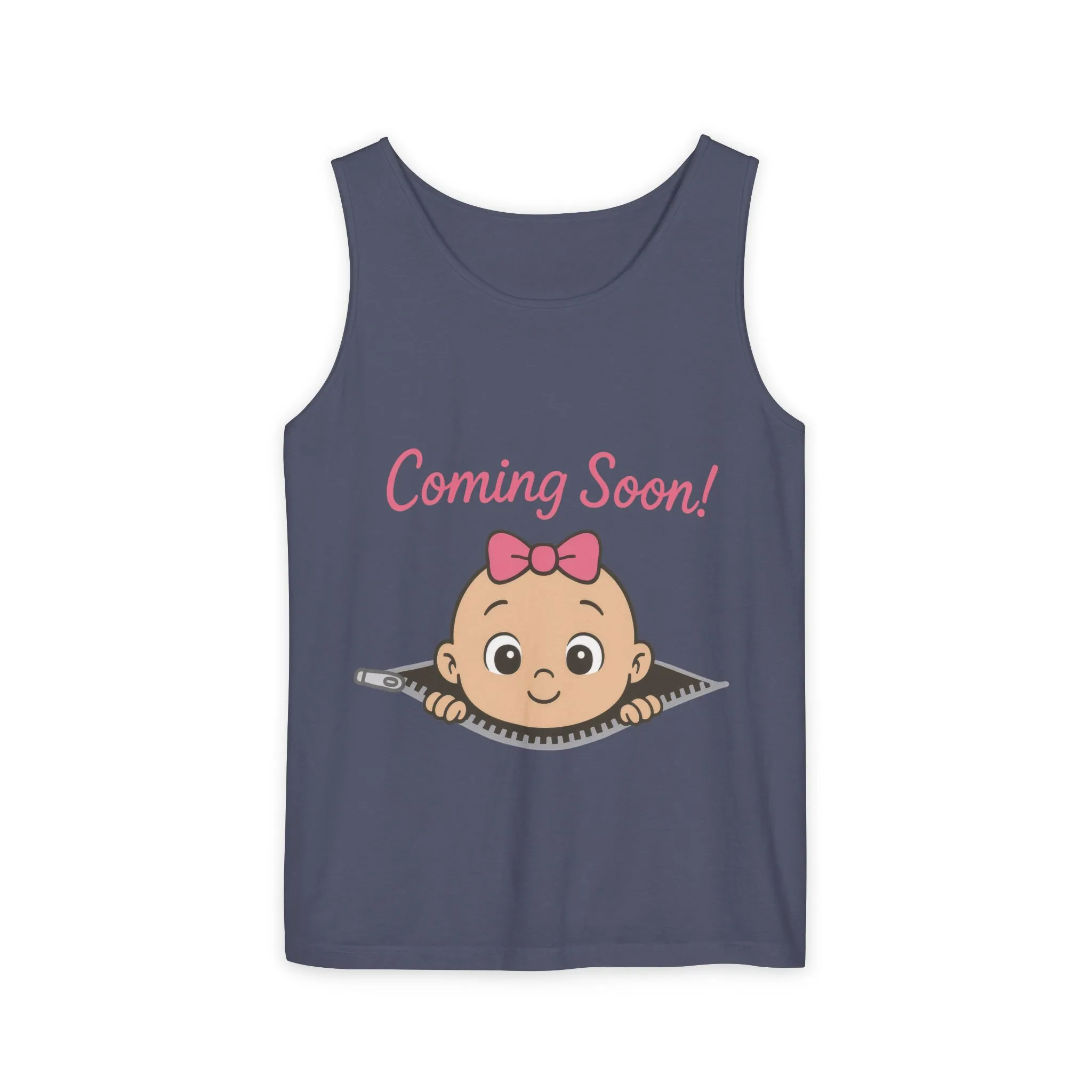 Coming Soon Maternity Tank Top, Cute Baby Girl Pregnancy Announcement Shirt, Expecting Mom Gift, Gender Reveal Tee, Baby Shower Gift - Image 13