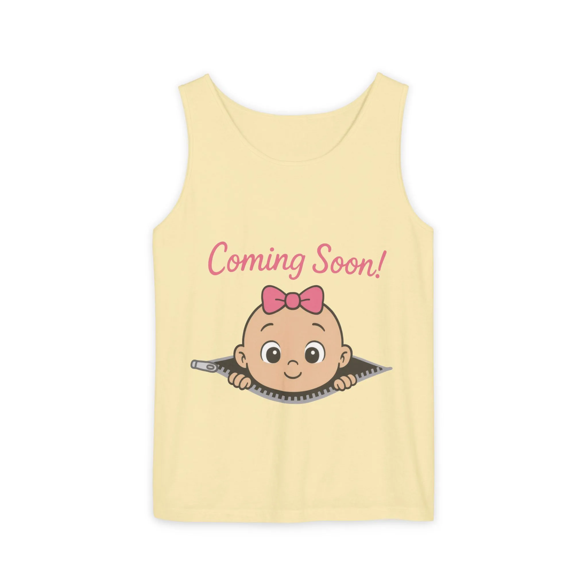 Coming Soon Maternity Tank Top, Cute Baby Girl Pregnancy Announcement Shirt, Expecting Mom Gift, Gender Reveal Tee, Baby Shower Gift - Image 19