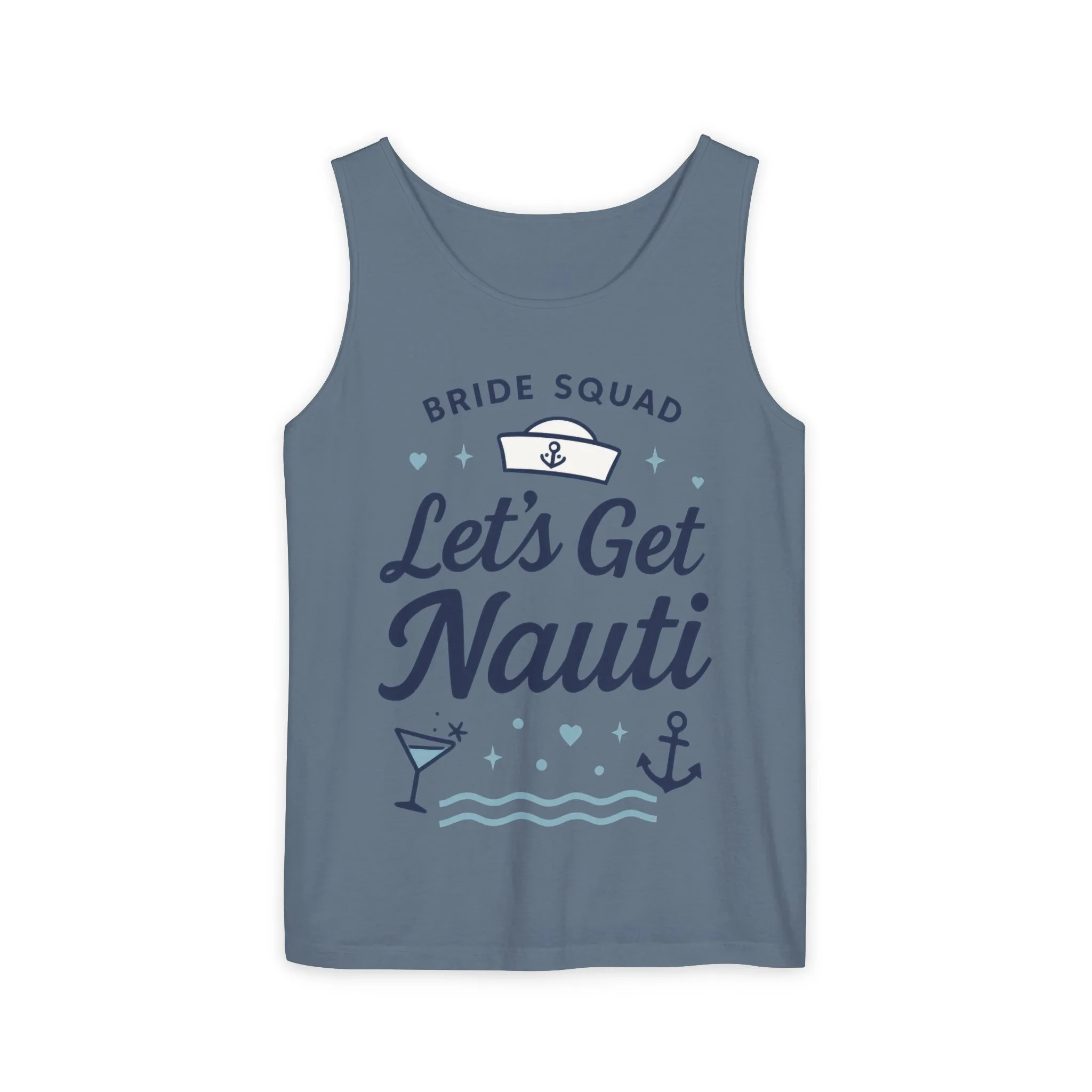 Lets Get Nauti Tank Top, Nautical Bachelorette Party Tee, Bride Squad Gift, Bridesmaid Hen Party Top, Fun Nautical Wedding Shirt - Image 11