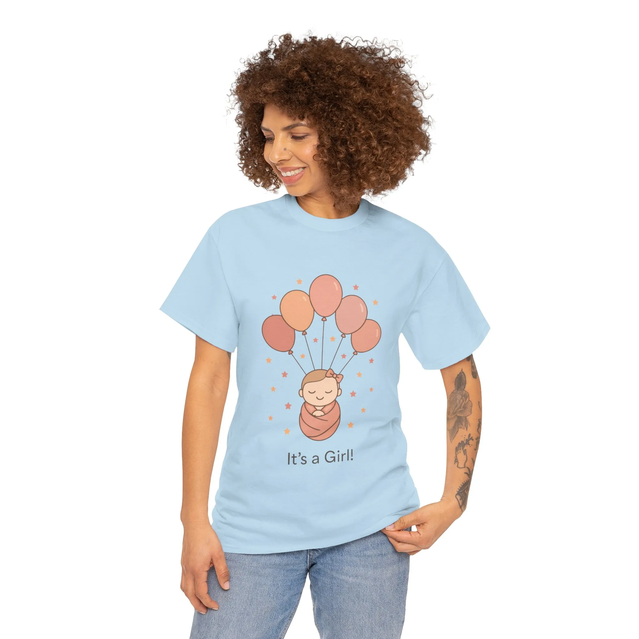 Its a Girl Maternity T-Shirt, Baby Girl Pregnancy Announcement Shirt,Mom To Be Gift, Gender Reveal Tee, Baby Shower Top, Gender Reveal Party - Image 17