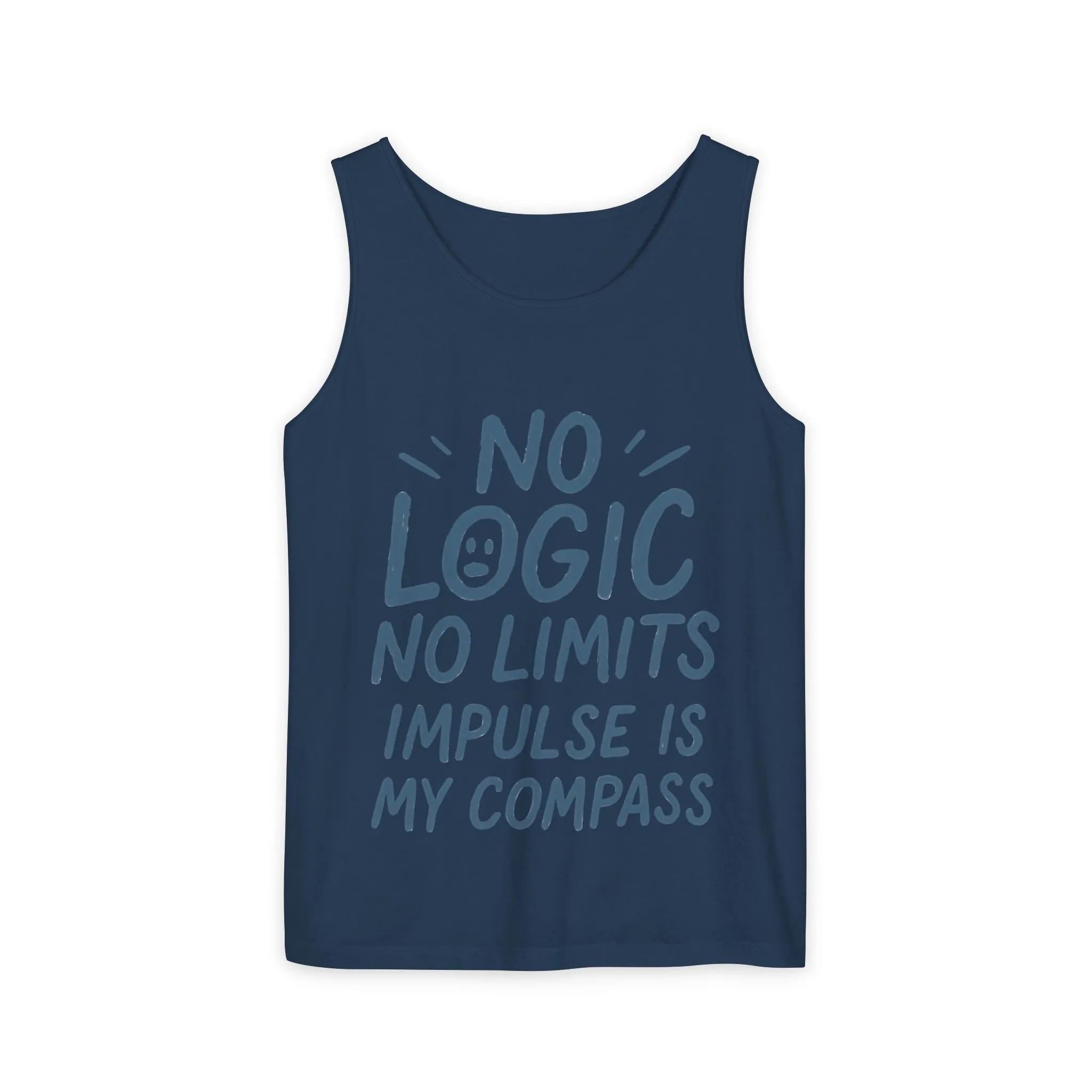 Funny Mens Tank Top, No Limits Impulse Quote, Relaxed Fit Tee, Casual Wear for Creatives, Gift for Artists Impulsive Style Shirt - Image 43