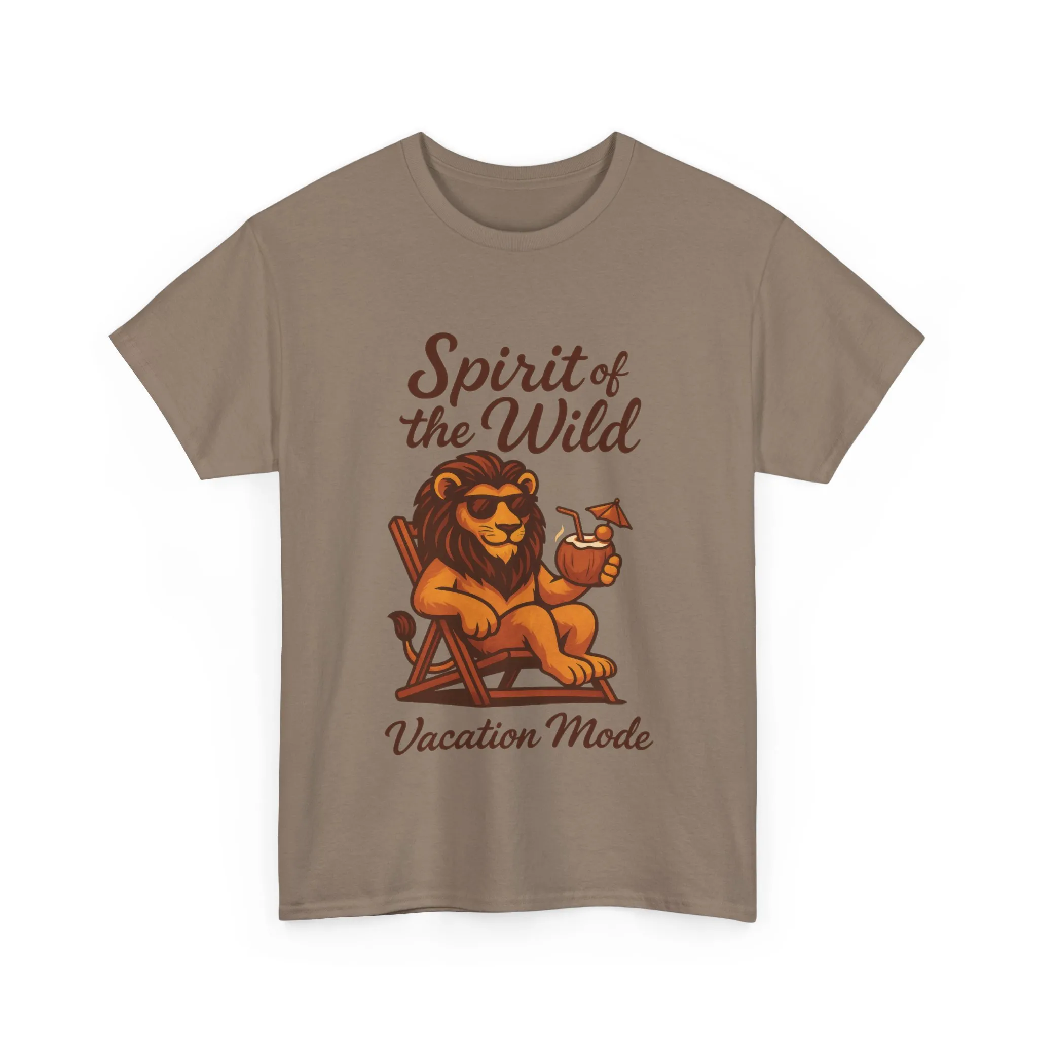 Spirit of the Wild Lion Shirt for Men - Vacation Mode Funny Summer Tee - Relaxed Jungle King Graphic, Vacation Mode, Perfect for Vacations - Image 10