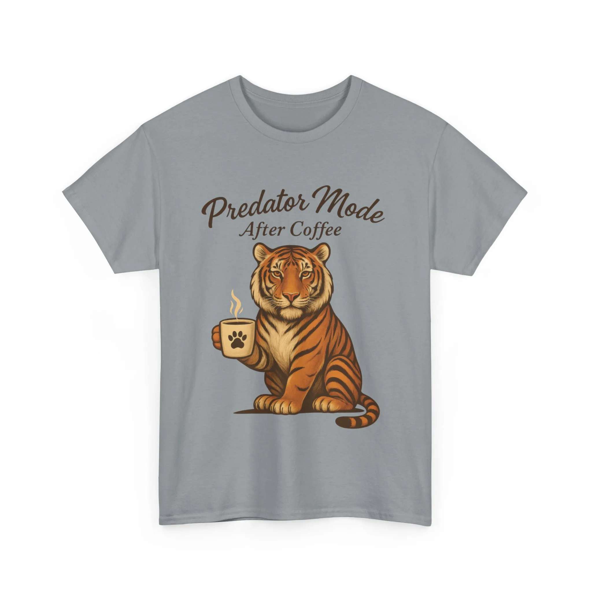 Predator Mode After Coffee Tiger Shirt, Funny Coffee Lover Tee, Mens Caffeine Graphic Tee, Morning Motivation Tiger Shirt,Coffee Addict Gift - Image 13