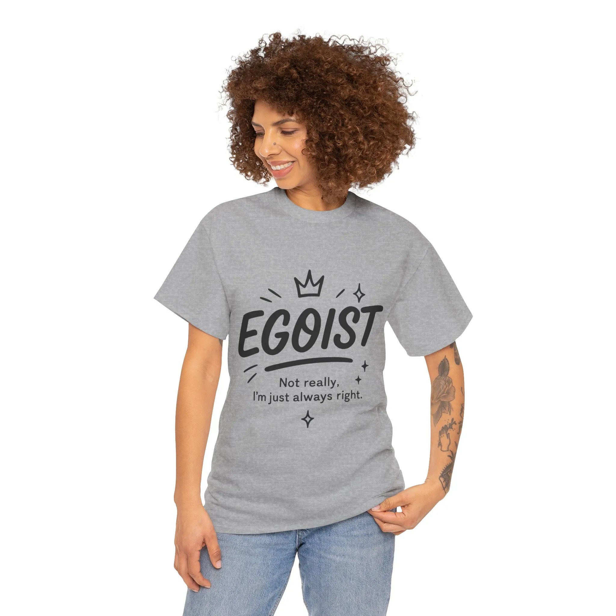 Egoist Funny T-Shirt for Women, Always Right Quote Tee, Bold Attitude Shirt, Graphic Gift Tee for Confident Girls, Self-Expression Tee - Image 8