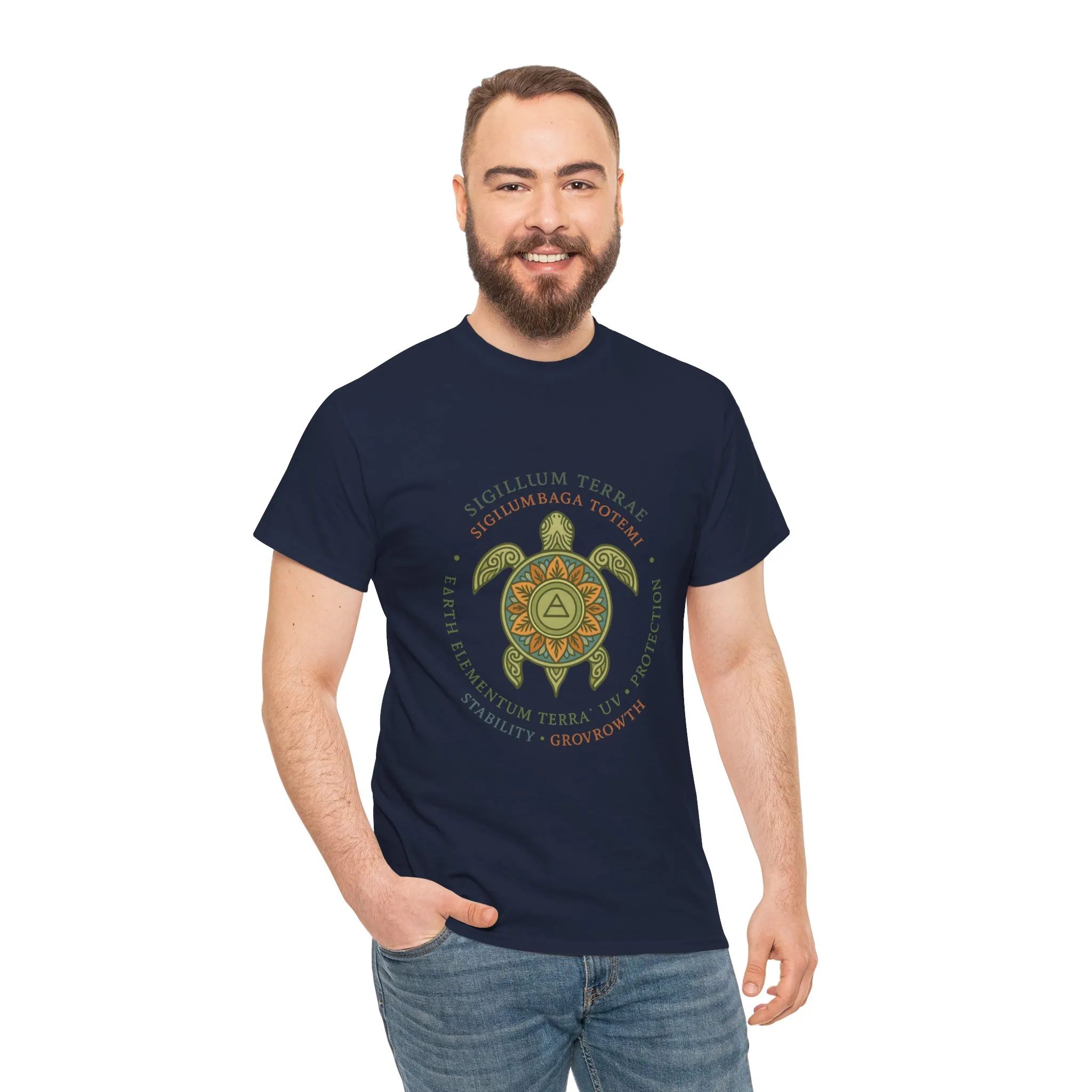 Earth Totem Turtle Unisex T-Shirt, Sigillum Terrae Symbol, Elemental Growth Unisex Tee, Spiritual UV Protection Shirt, Nature Symbol Gift - Image 36