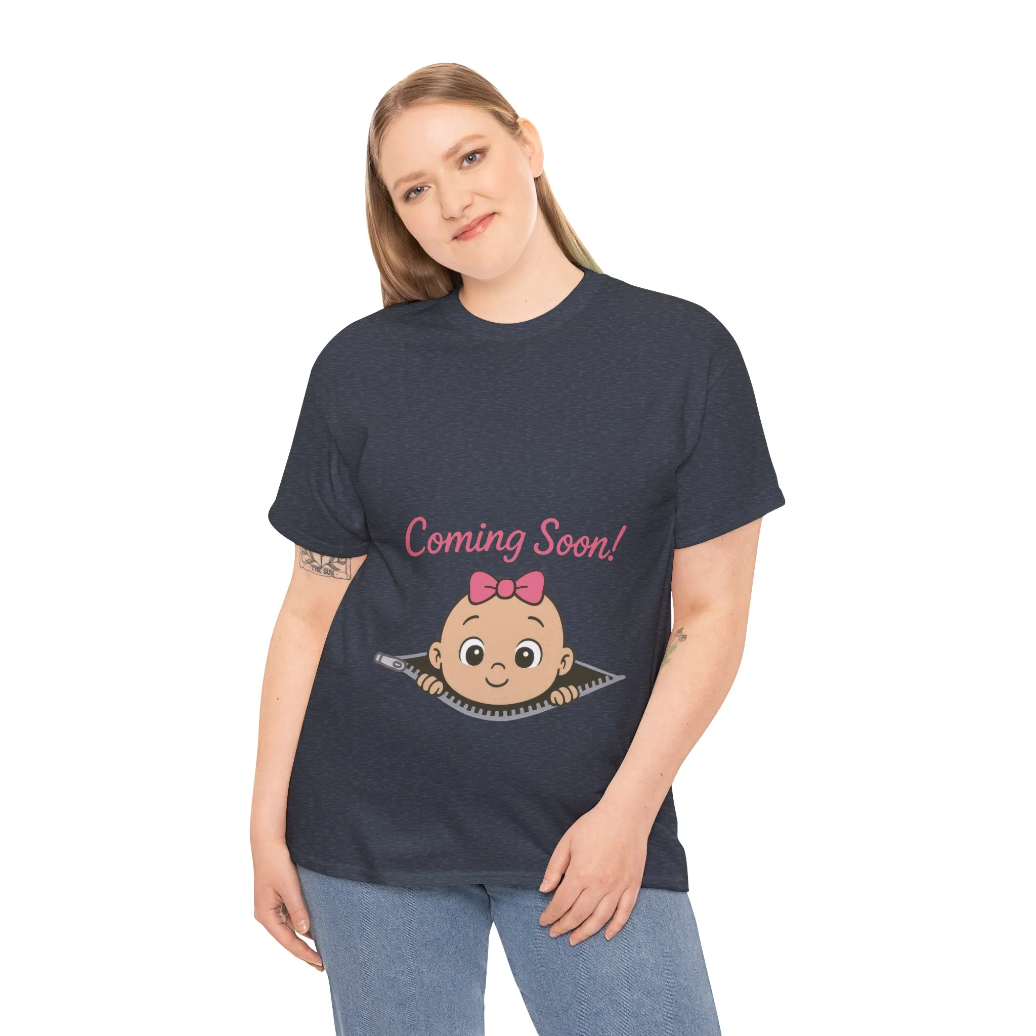 Coming Soon Maternity T-Shirt, Cute Baby Girl Pregnancy Announcement Shirt, Expecting Mom Gift, Gender Reveal Tee, Baby Shower Gift - Image 24
