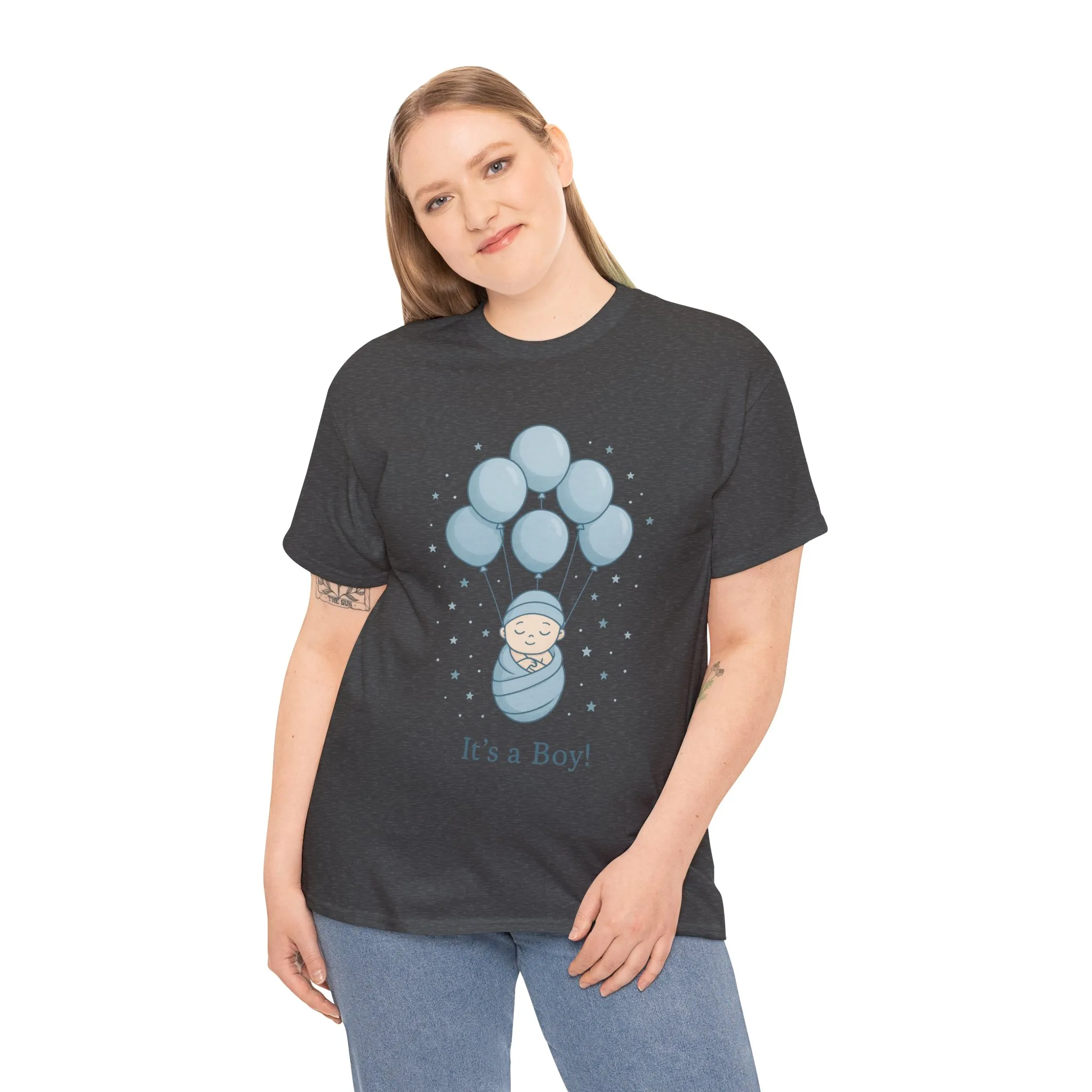 Its a Boy Maternity T-Shirt, Baby Boy Pregnancy Announcement Shirt, Gender Reveal Mom To Be Gift, Expecting Baby Shower Tee - Image 9