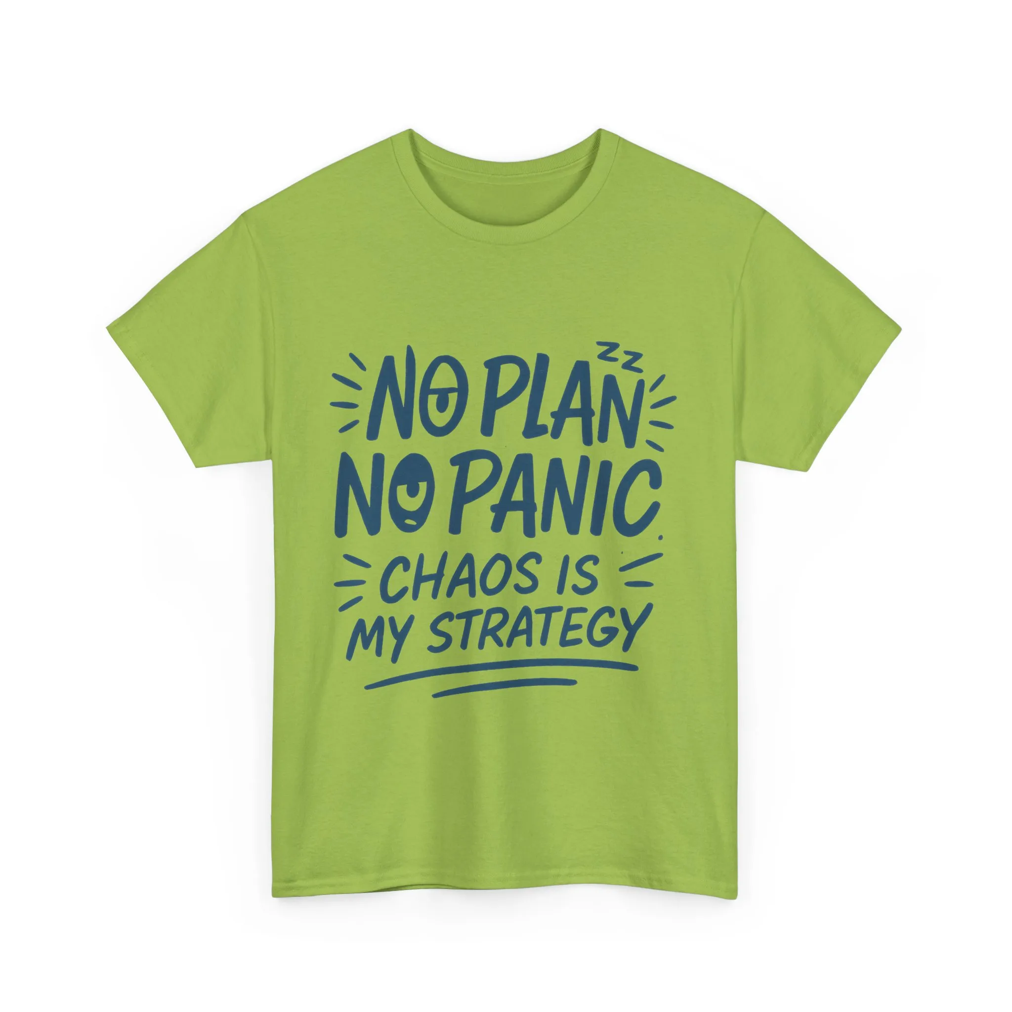 Funny Chaos Strategy T-Shirt, No Plan No Panic Quote Shirt, Cute Tee for Women, Humorous Gift Idea, Casual Relaxed Fit Top - Image 13