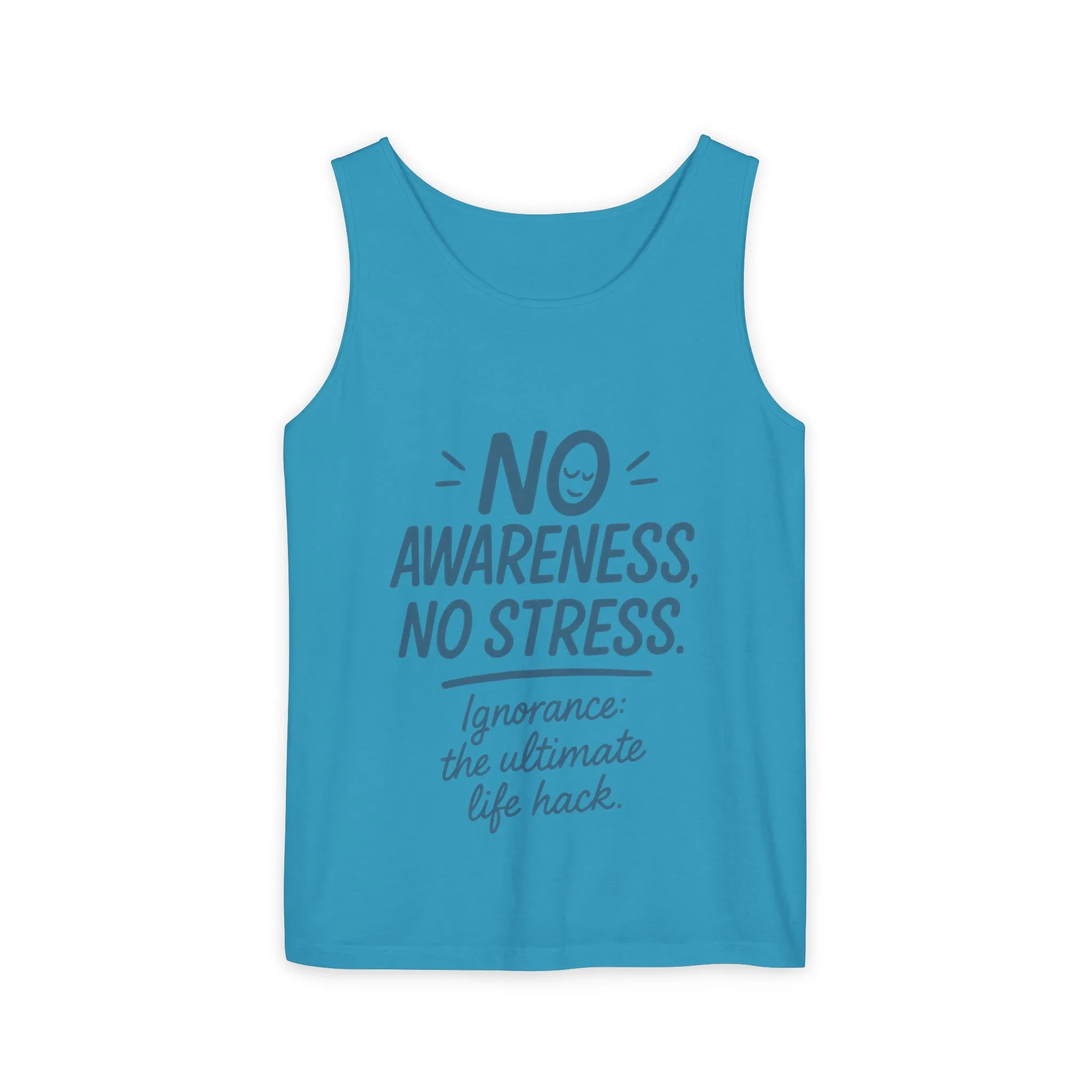 Womens No Awareness Racerback Tank Top, Funny No Stress Quote, Ignorance Life Hack, Workout Sleeveless Shirt, Motivational Shirt, Yoga - Image 11