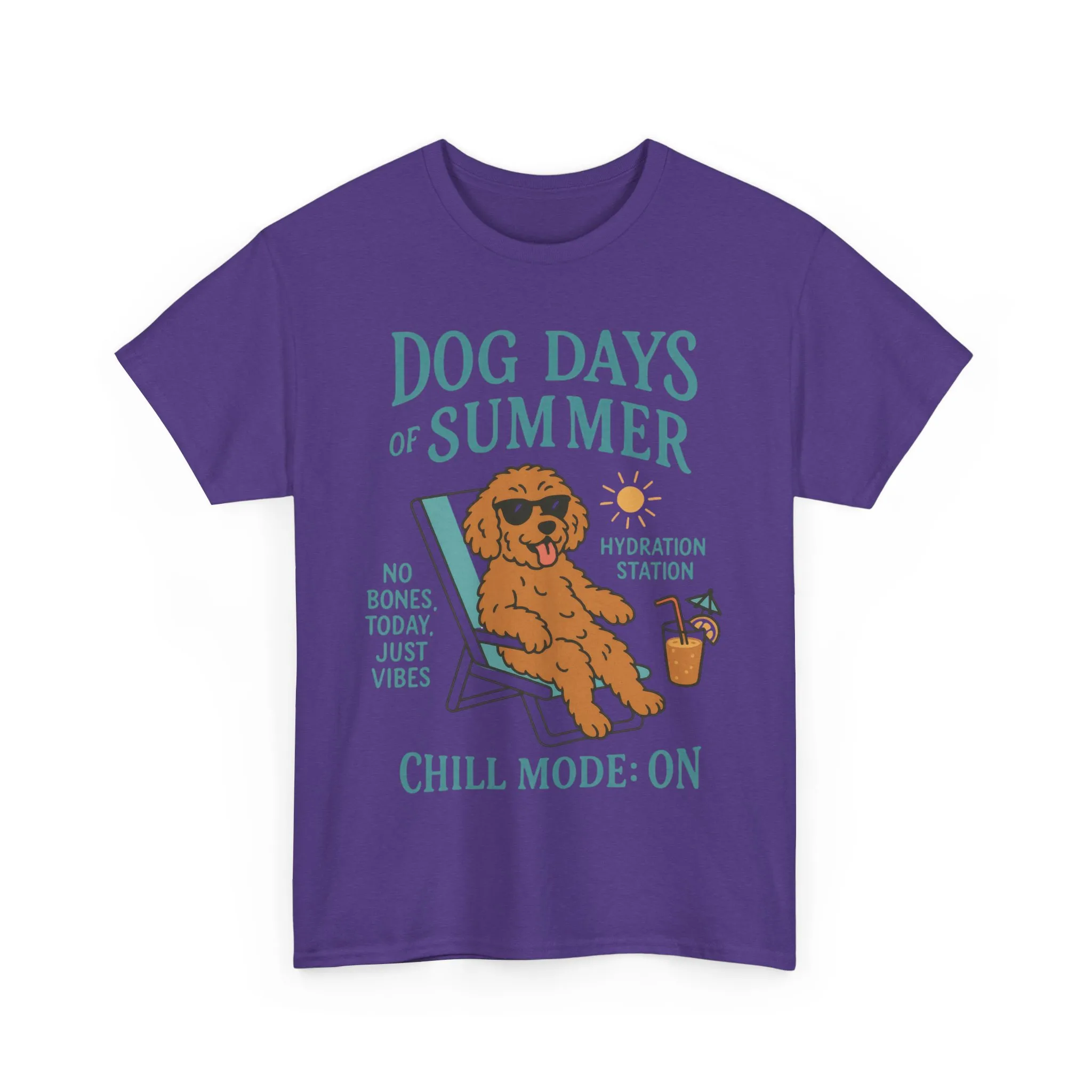 Dog Days of Summer Shirt, Funny Cute Dog Graphic Womens T-Shirt, Chill Mode ON Tee, Summer Puppy Vibes Gift, Dog Lover Gift - Image 25