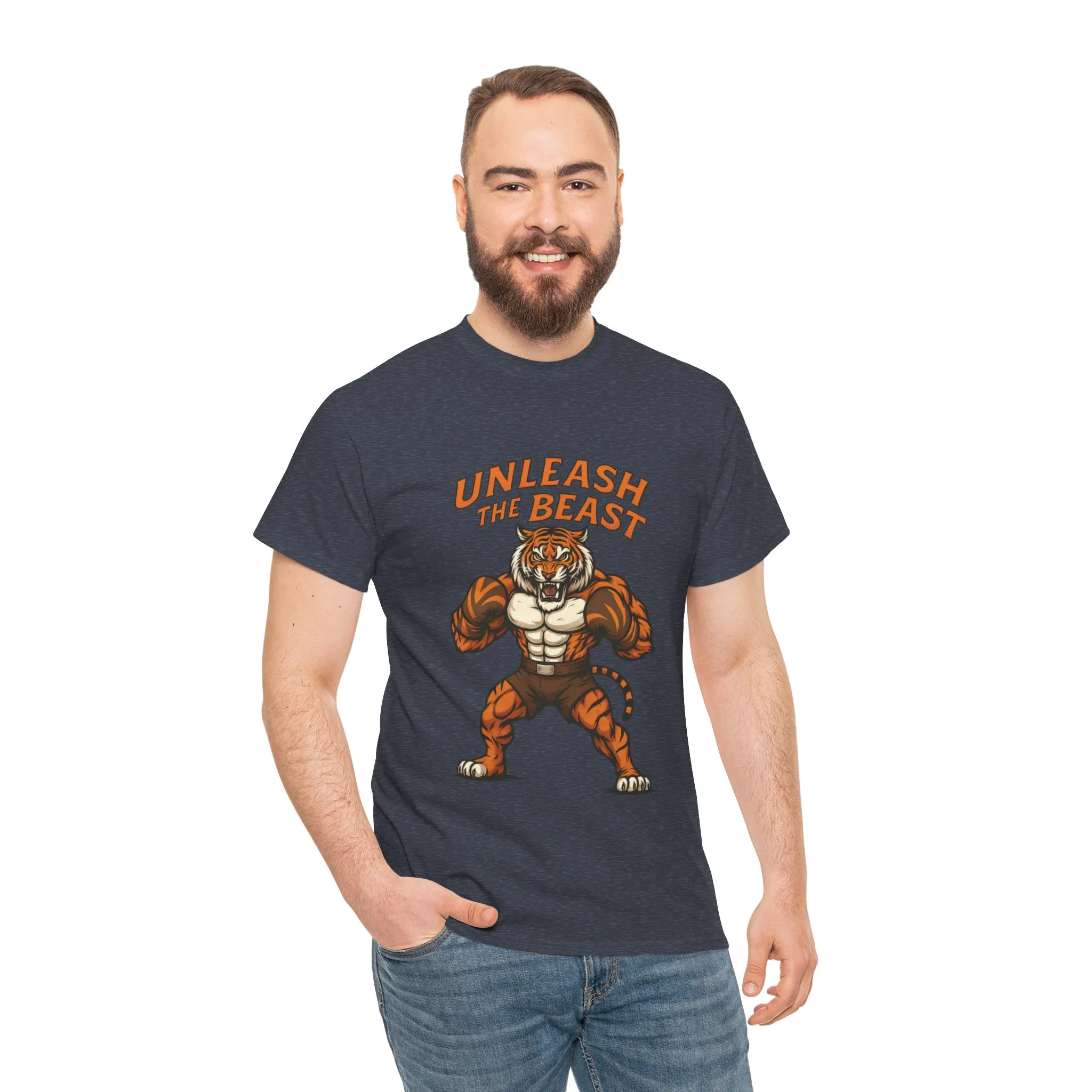 Unleash The Beast Tiger Gym Shirt, Mens Workout T-Shirt, Bodybuilding Motivation Tee, Fitness Muscle Tiger Graphic, Strong Beast Gym Top - Image 26