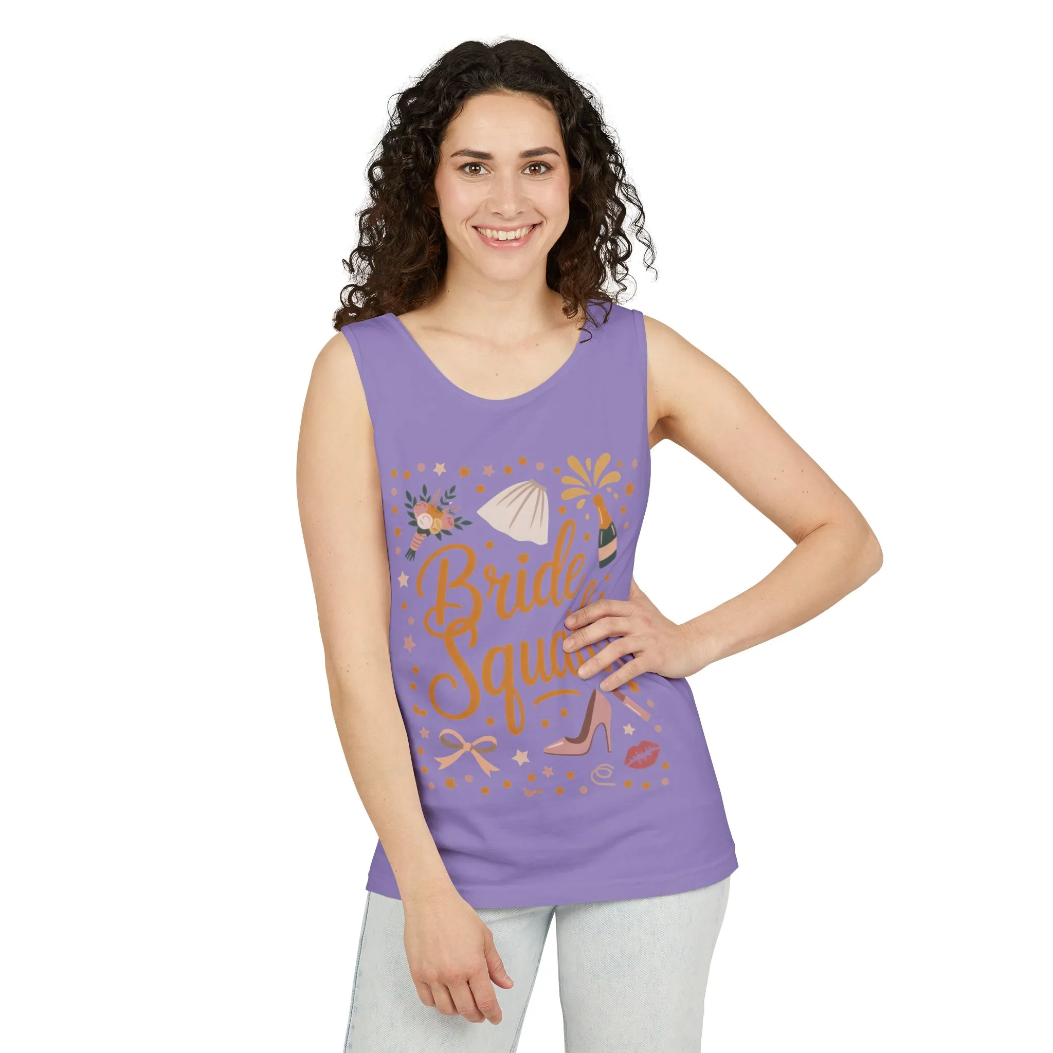 Bride Squad Tank Top, Bachelorette Party T-Shirt, Bridesmaid Wedding Tee, Hen Party Matching Shirts, Bridal Shower, Gift for Bridesmaids - Image 16