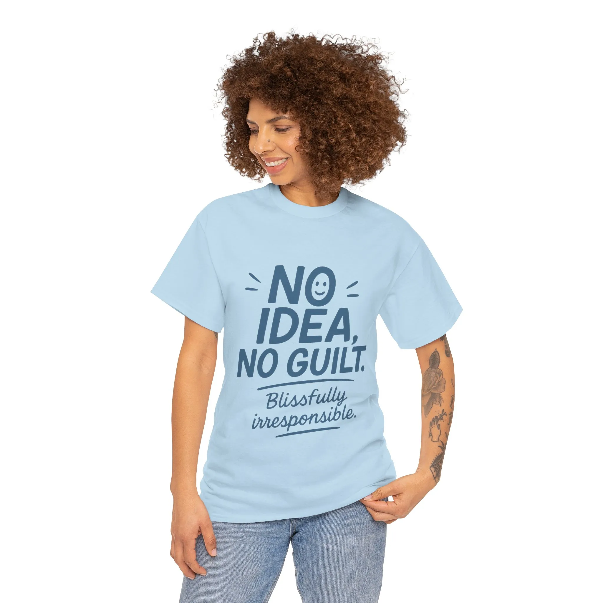 Funny No Idea Womens T-Shirt, No Guilt Quote Shirt, Irresponsible Humor Tee, Relaxed Fit Gift for Her, Funny Quote Shirt, Funny Quote Shirt - Image 20