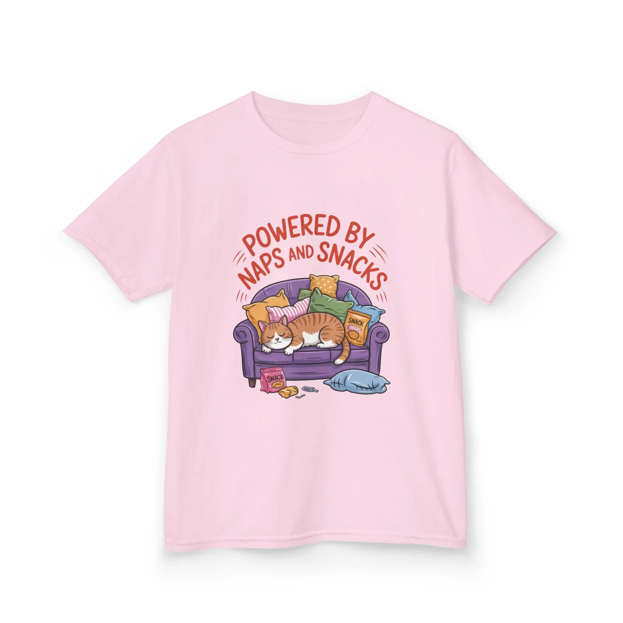 Kids Powered by Naps and Snacks Tee, Funny Kids T-Shirt, Cat Lover Gift, Birthday Present, Cute Cotton Tee, Everyday Wear - Image 17
