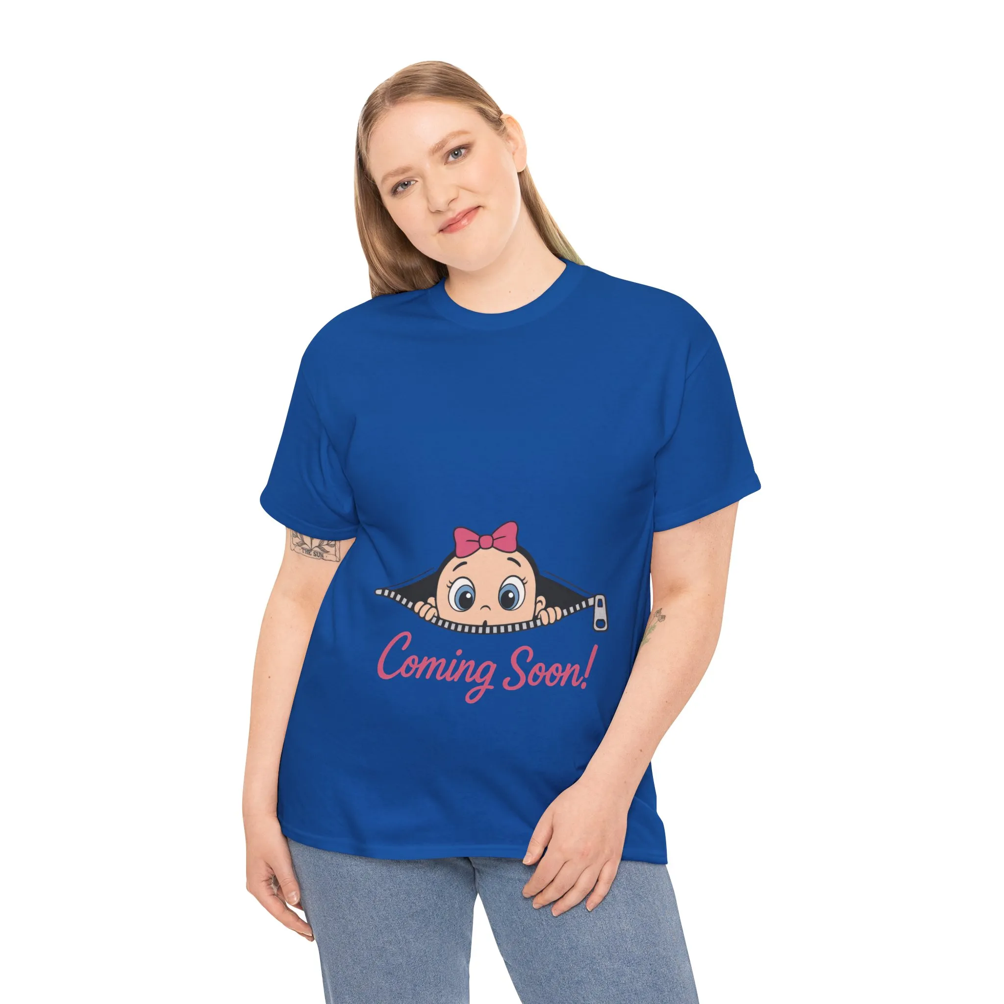Coming Soon Maternity T-Shirt, Cute Baby Girl Pregnancy Announcement Shirt, Expecting Mom Gift, Gender Reveal Tee, Baby Shower Gift - Image 18