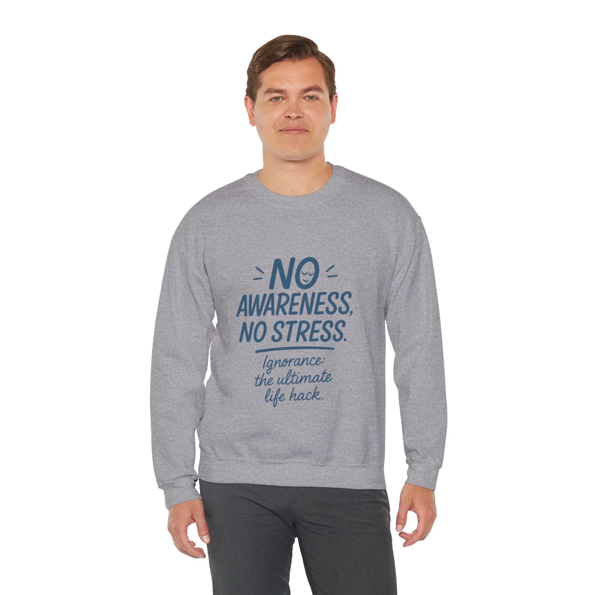 Funny Mens Mindful Crewneck Sweatshirt, Cozy Sweatshirt, Awareness Sweatshirt, Casual Style Gift, Perfect for Self-Care Days - Image 12