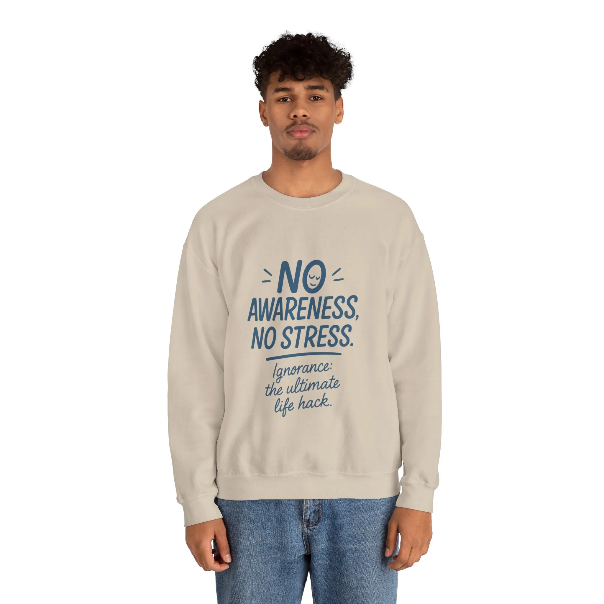 Funny Mens Mindful Crewneck Sweatshirt, Cozy Sweatshirt, Awareness Sweatshirt, Casual Style Gift, Perfect for Self-Care Days - Image 8