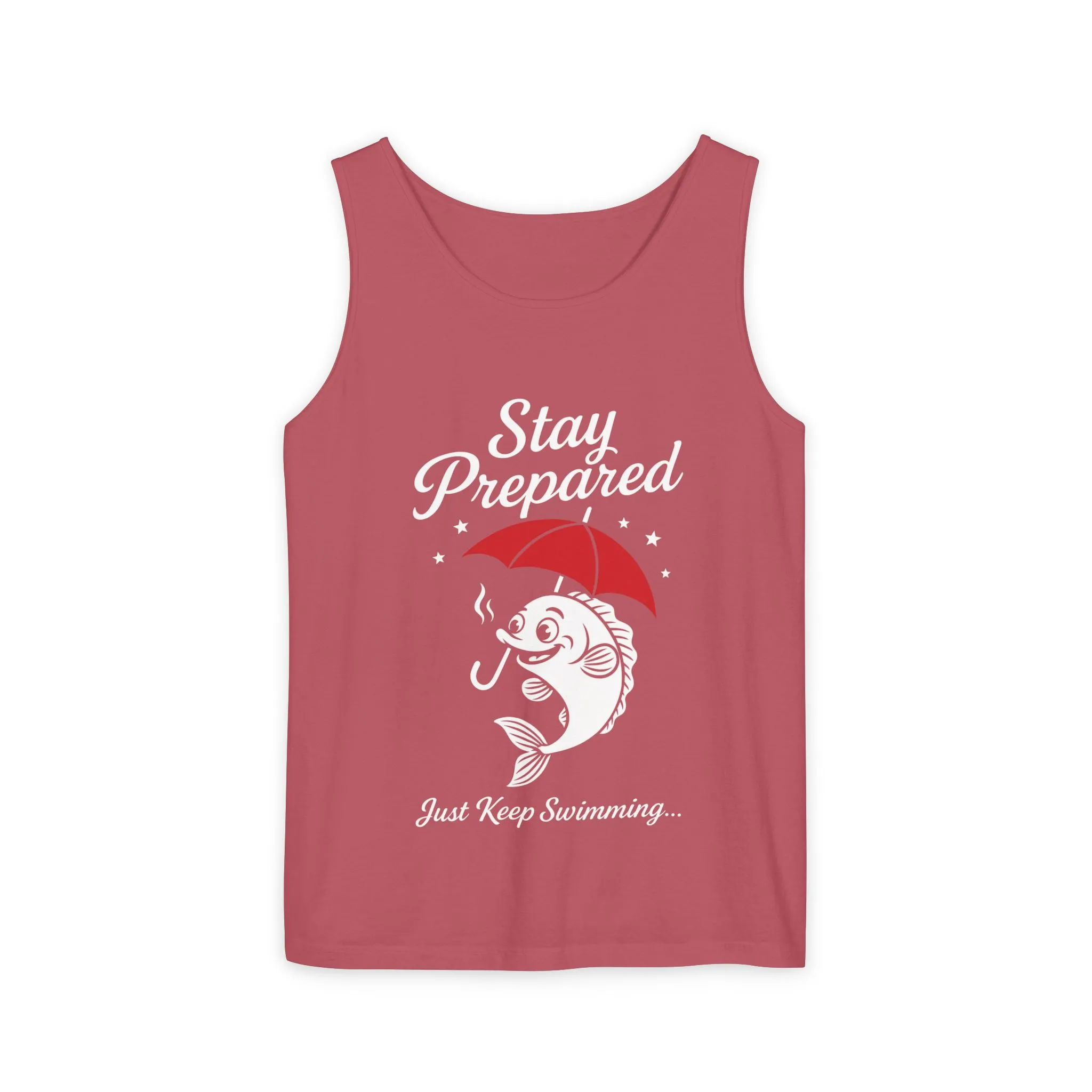 Stay Prepared Fish Womens Tank Top - Funny Just Keep Swimming Sleeveless Shirt - Cute Nautical Summer Top, Beachwear, Pool Party Must-Have - Image 17