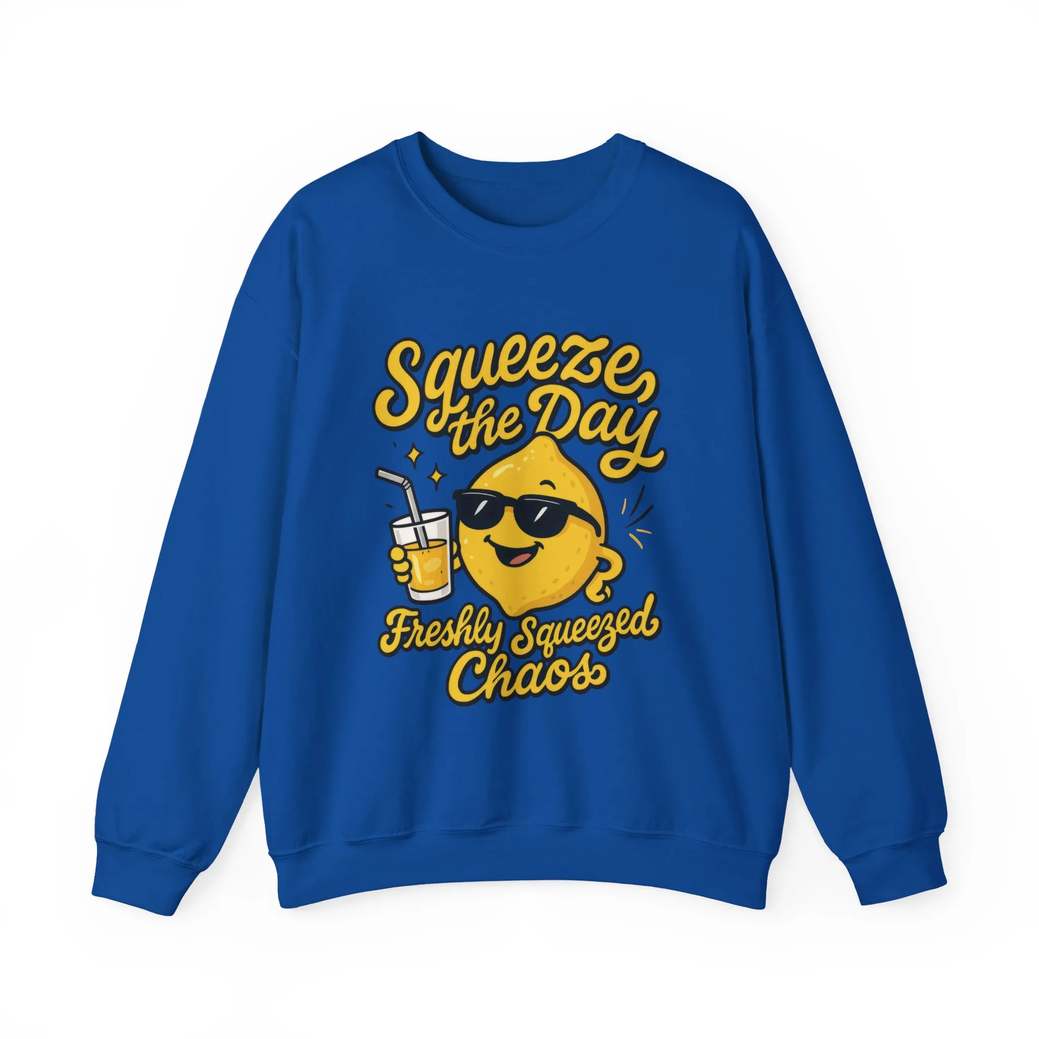 Funny Lemon Womens Sweatshirt - Squeeze The Day Freshly Squeezed Chaos Cozy Pullover - Citrus Positive Crewneck Sweatshirt, Cheerful Fashion - Image 22