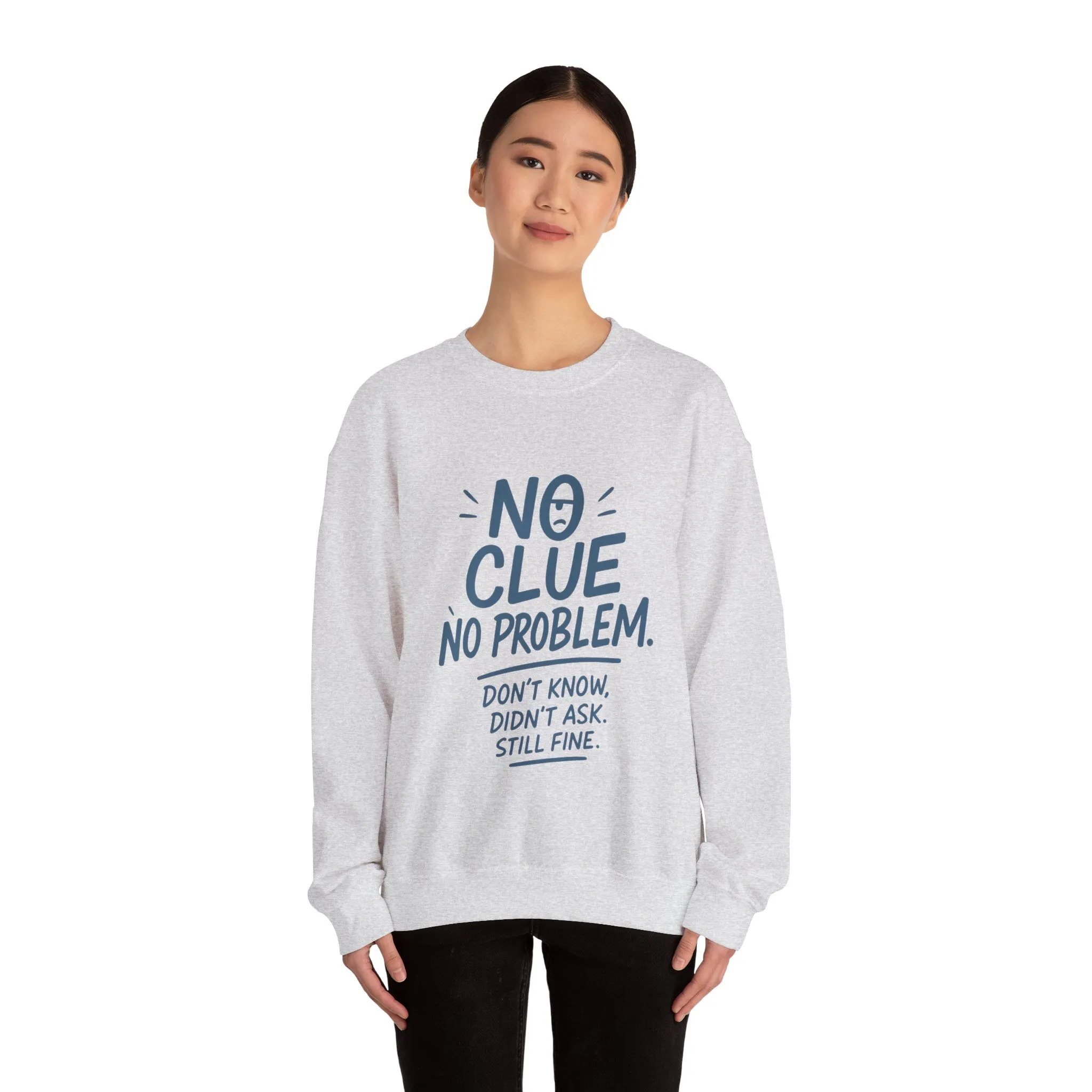 Funny No Clue Womens Crewneck Sweatshirt, No Problem Quote, Dont Know Diddt Ask Graphic Sweatshirt, Gift for Her, Cozy Relaxed Fit Pullover - Image 8