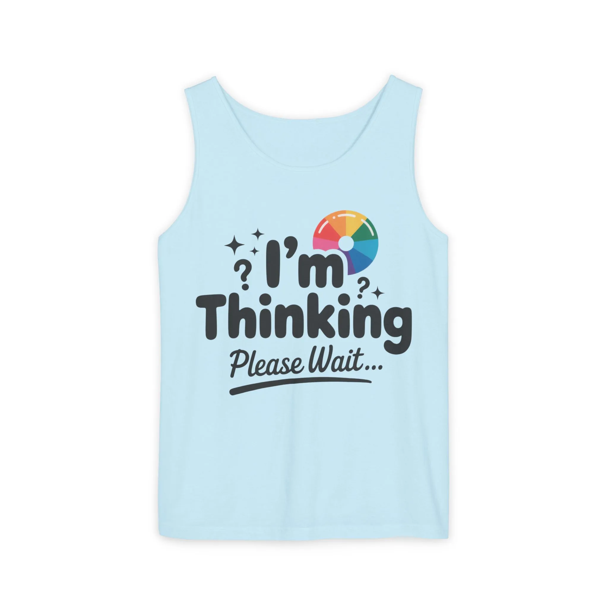 Funny - Im Thinking Please Wait - Mens Tank Top, Cute Geeky Gift for Introverts, Programmers, Designers, Fun Humor Shirt, Gift for Adults - Image 27
