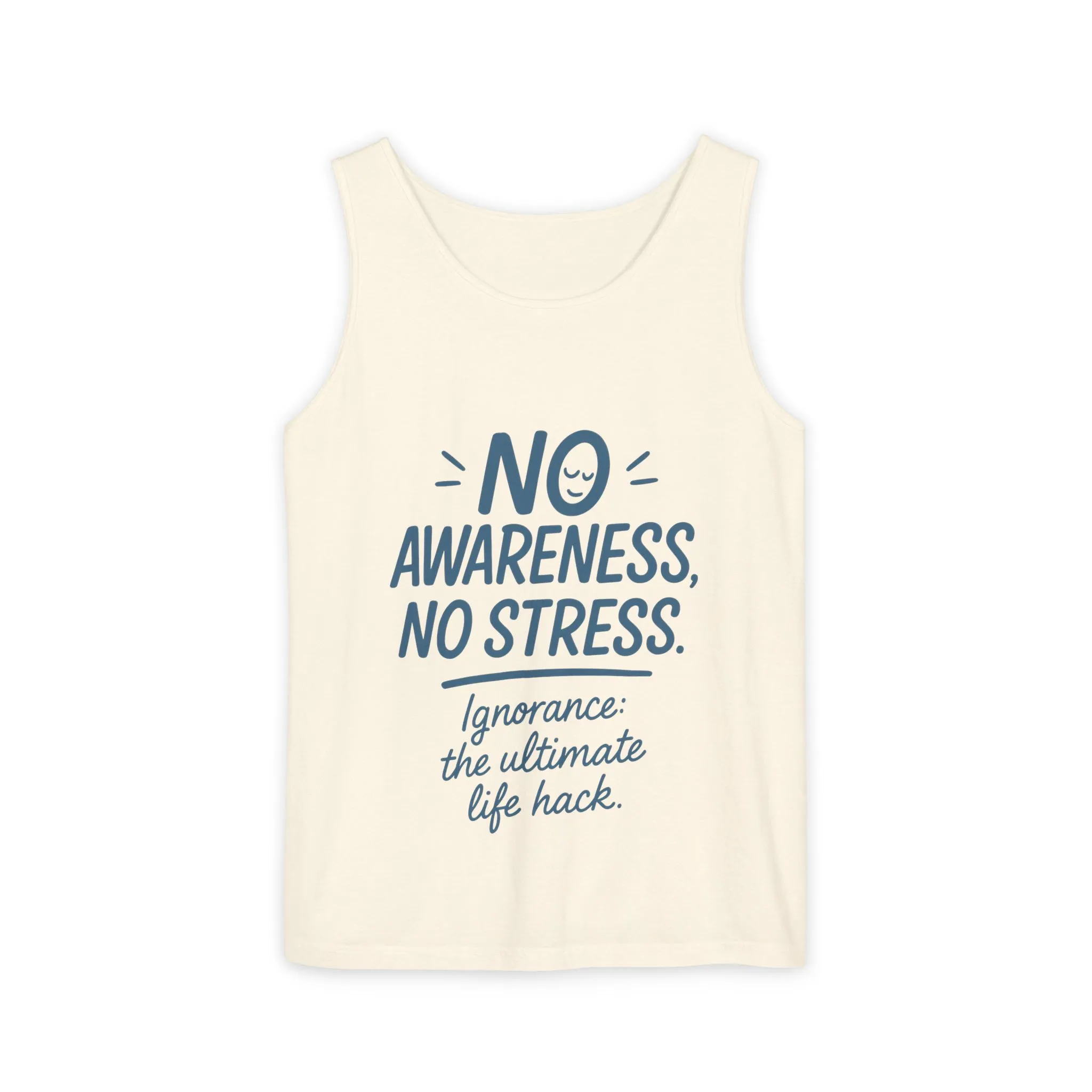 Womens No Awareness Racerback Tank Top, Funny No Stress Quote, Ignorance Life Hack, Workout Sleeveless Shirt, Motivational Shirt, Yoga - Image 5